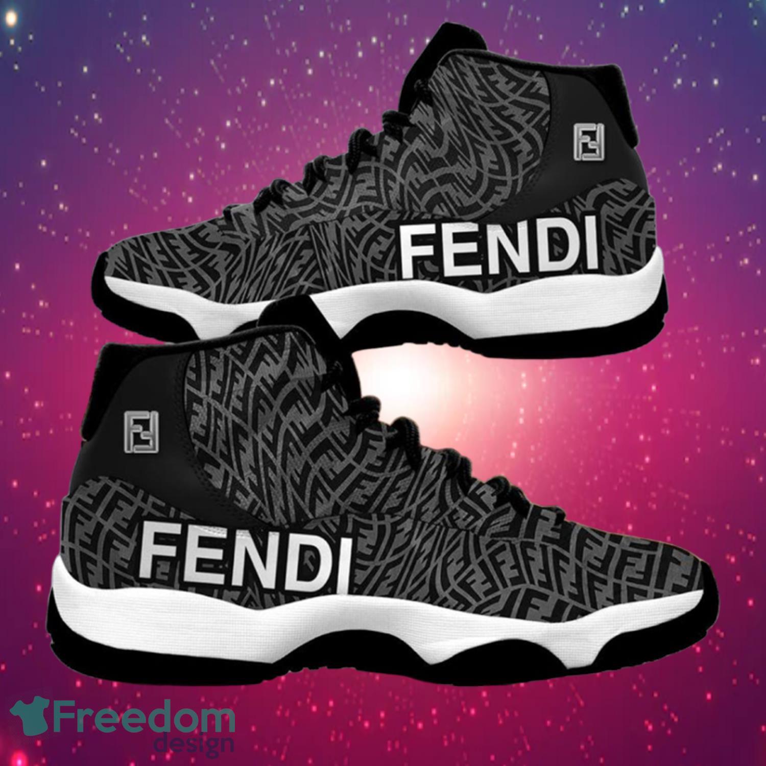 Fendi Dark Style Air Jordan 11 Shoes Product Photo 1