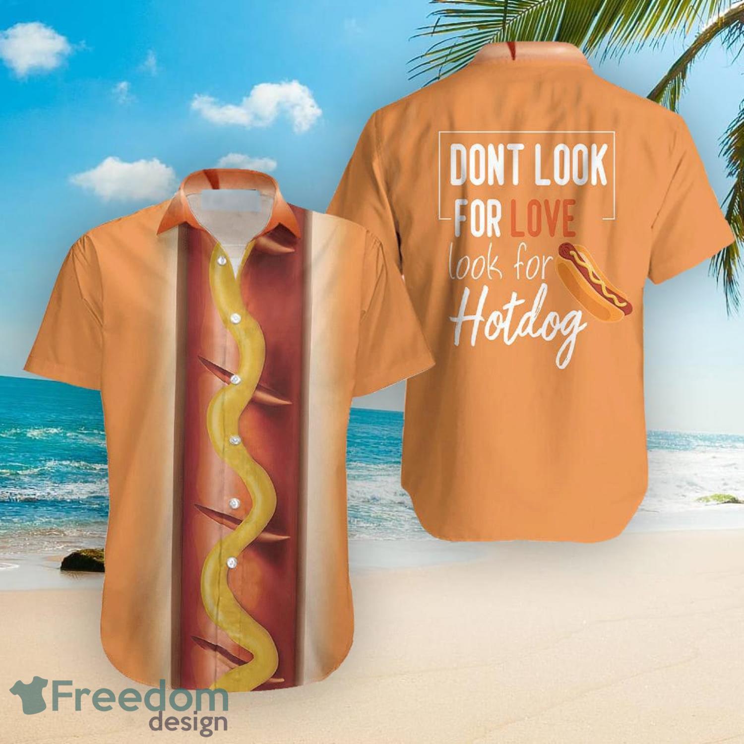 Cool Funny Hawaiian Shirt Hot Dog Gift For Best Friend