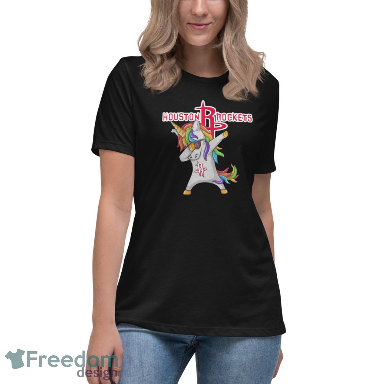 Houston Rockets NBA Basketball Funny Unicorn Dabbing Sports T Shirt - Womens Relaxed Short Sleeve Jersey Tee Houston Rockets NBA Basketball Funny Unicorn Dabbing Sports T Shirt - Womens Relaxed Short Sleeve Jersey Tee