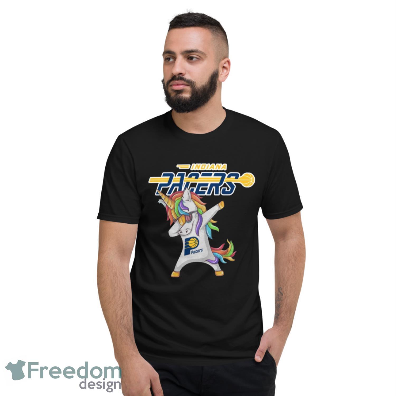Indiana Pacers NBA Basketball Funny Unicorn Dabbing Sports T Shirt - Short Sleeve T-Shirt Indiana Pacers NBA Basketball Funny Unicorn Dabbing Sports T Shirt - Short Sleeve T-Shirt