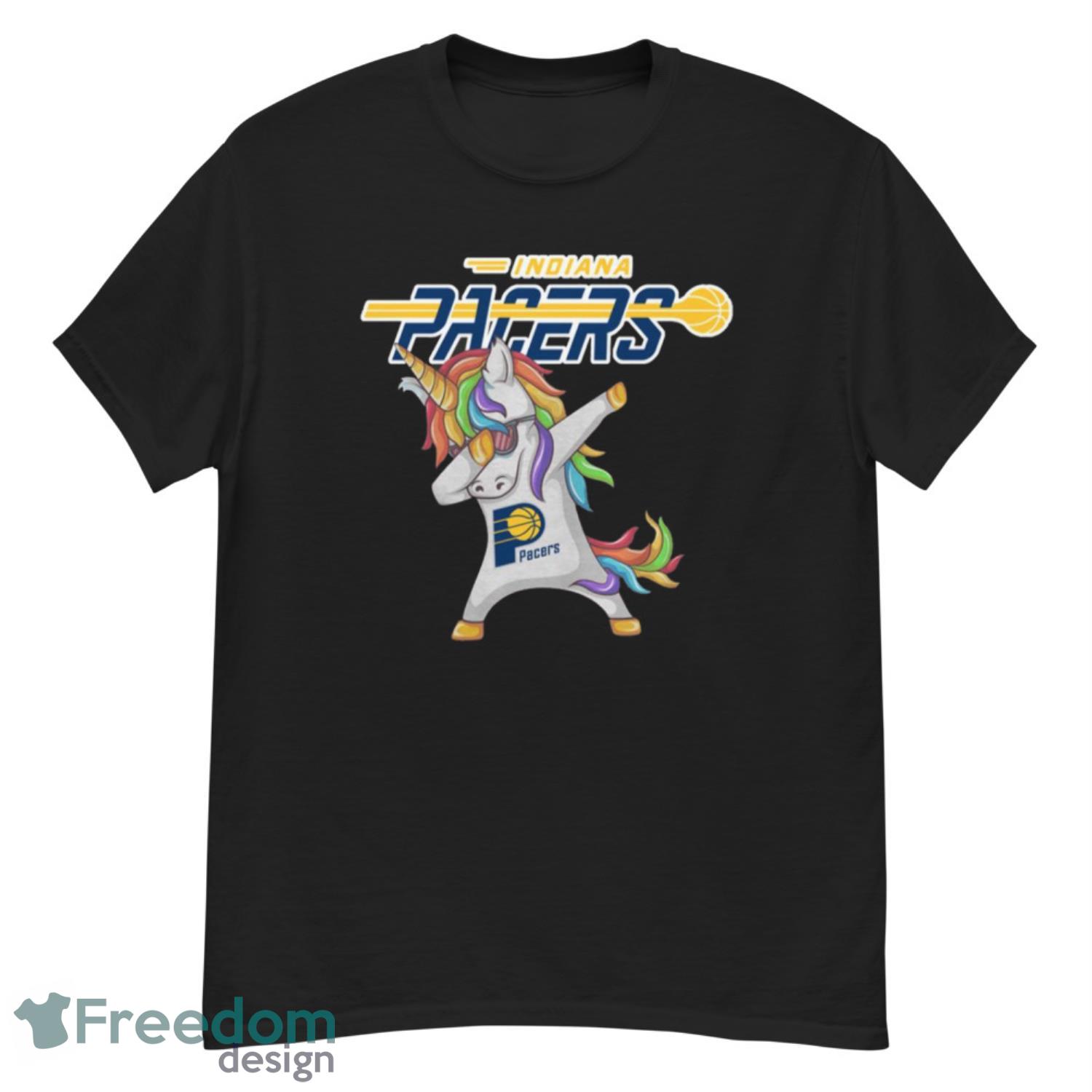 Indiana Pacers NBA Basketball Funny Unicorn Dabbing Sports T Shirt - G500 Men’s Classic T-Shirt