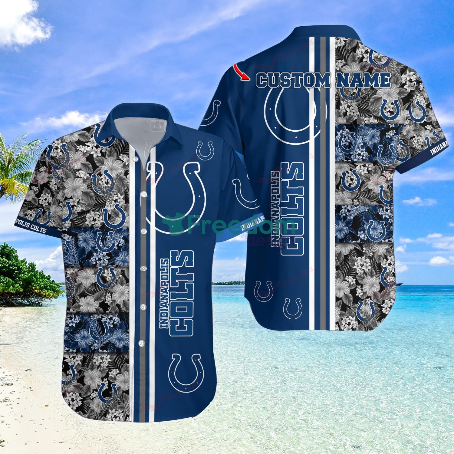 Custom Name Indianapolis Colts NFL Aloha Hawaiian Shirt –