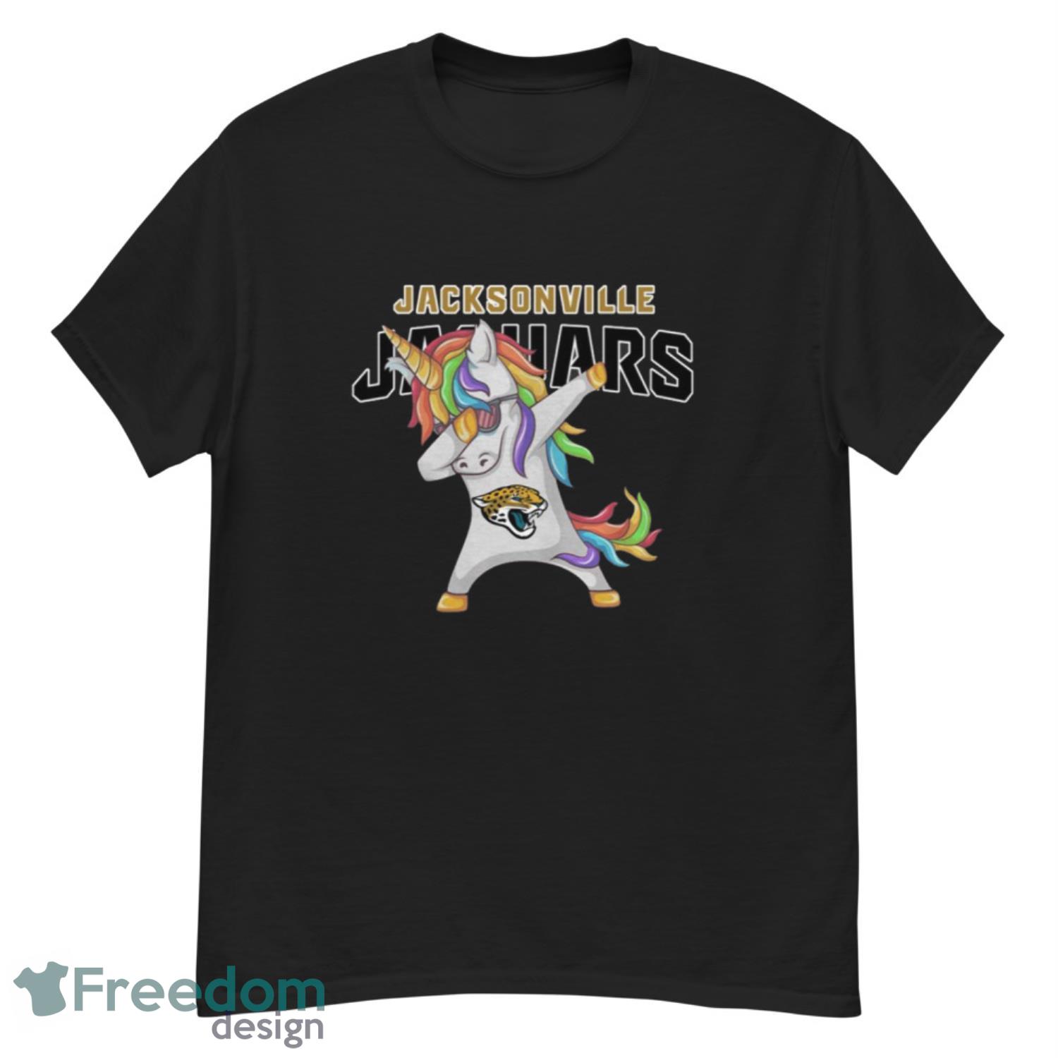 Jacksonville Jaguars NFL Football Funny Unicorn Dabbing Sports T Shirt - G500 Men’s Classic T-Shirt