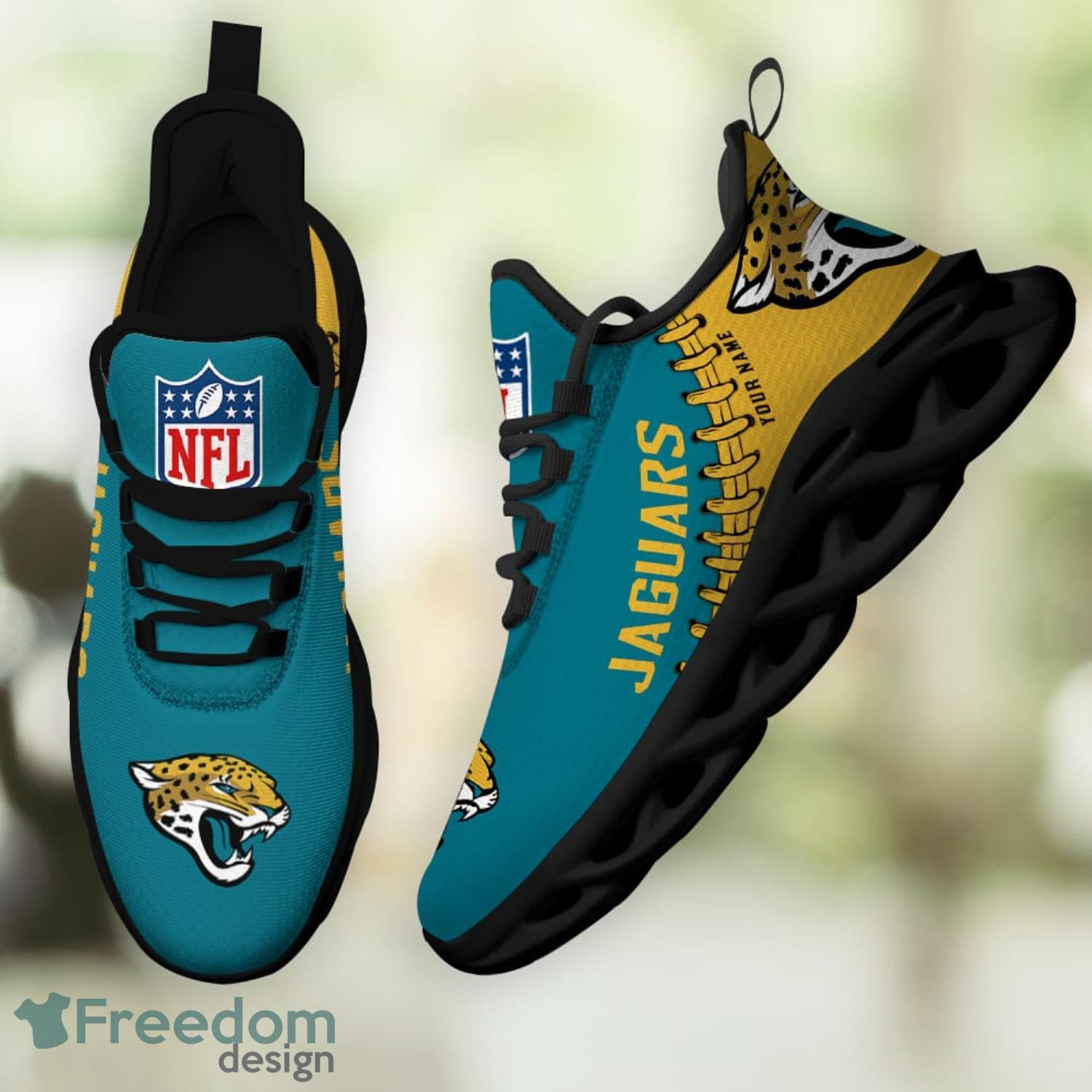 Jacksonville Jaguars Running Sneakers Custom Name NFL Max Soul Shoes For  Fans - Freedomdesign