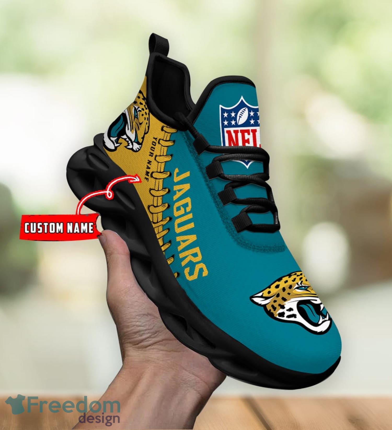 Jacksonville Jaguars NFL Crack Pattern Running Shoes Personalized Style  Flag US Max Soul Sneakers - YesItCustom