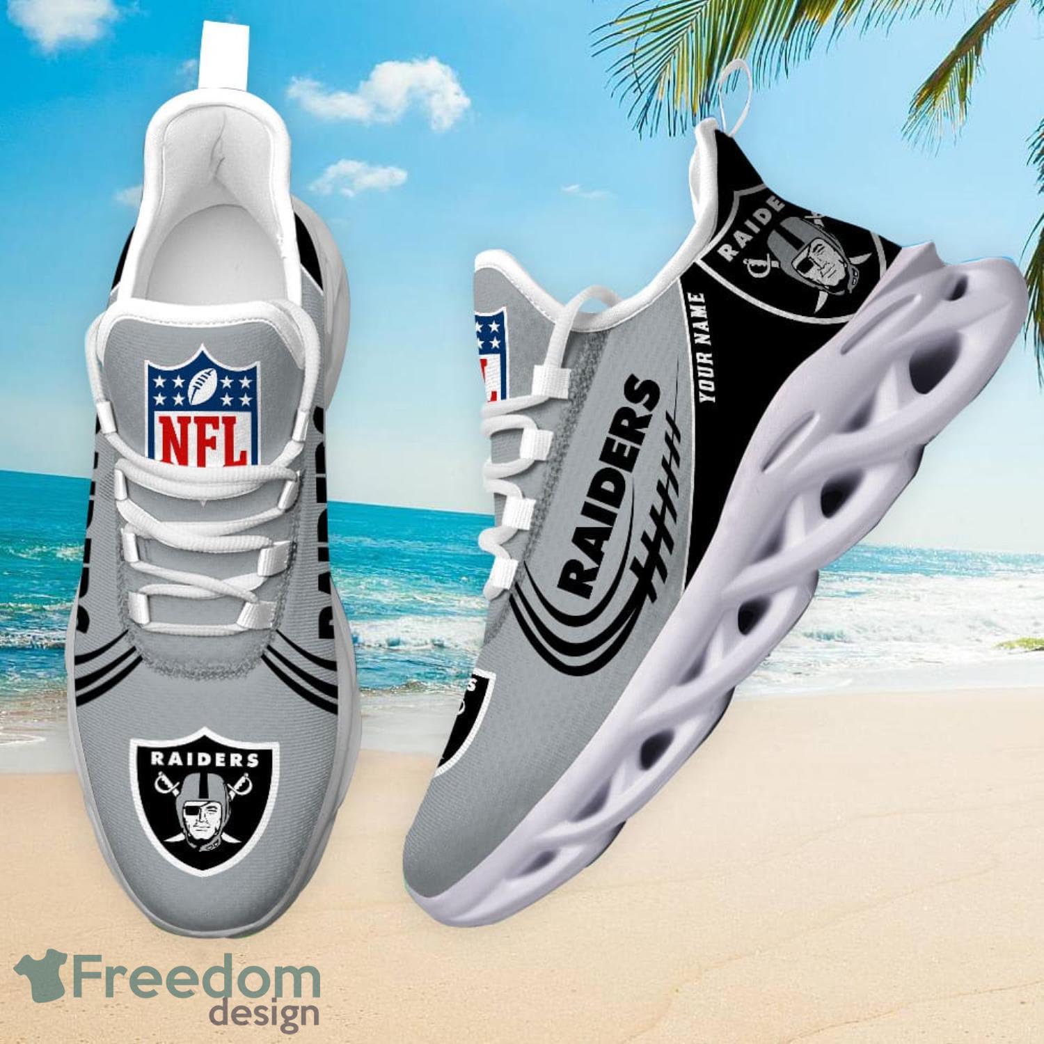 Las Vegas Raiders NFL Custom Name Unique Max Soul Shoes Gift For Fans  Running Sneaker - Freedomdesign