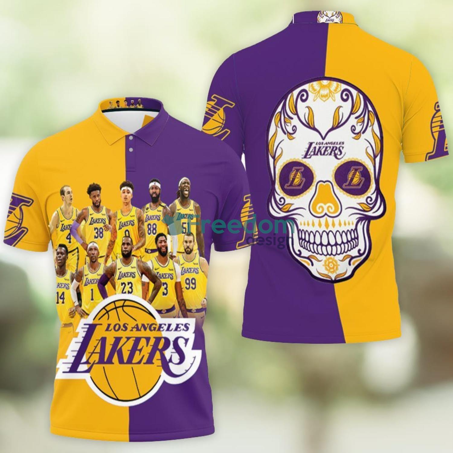 Los Angeles Lakers Skull Logo Nba Western Conference 3D Sport Fans Polo  Shirt For Men - Freedomdesign