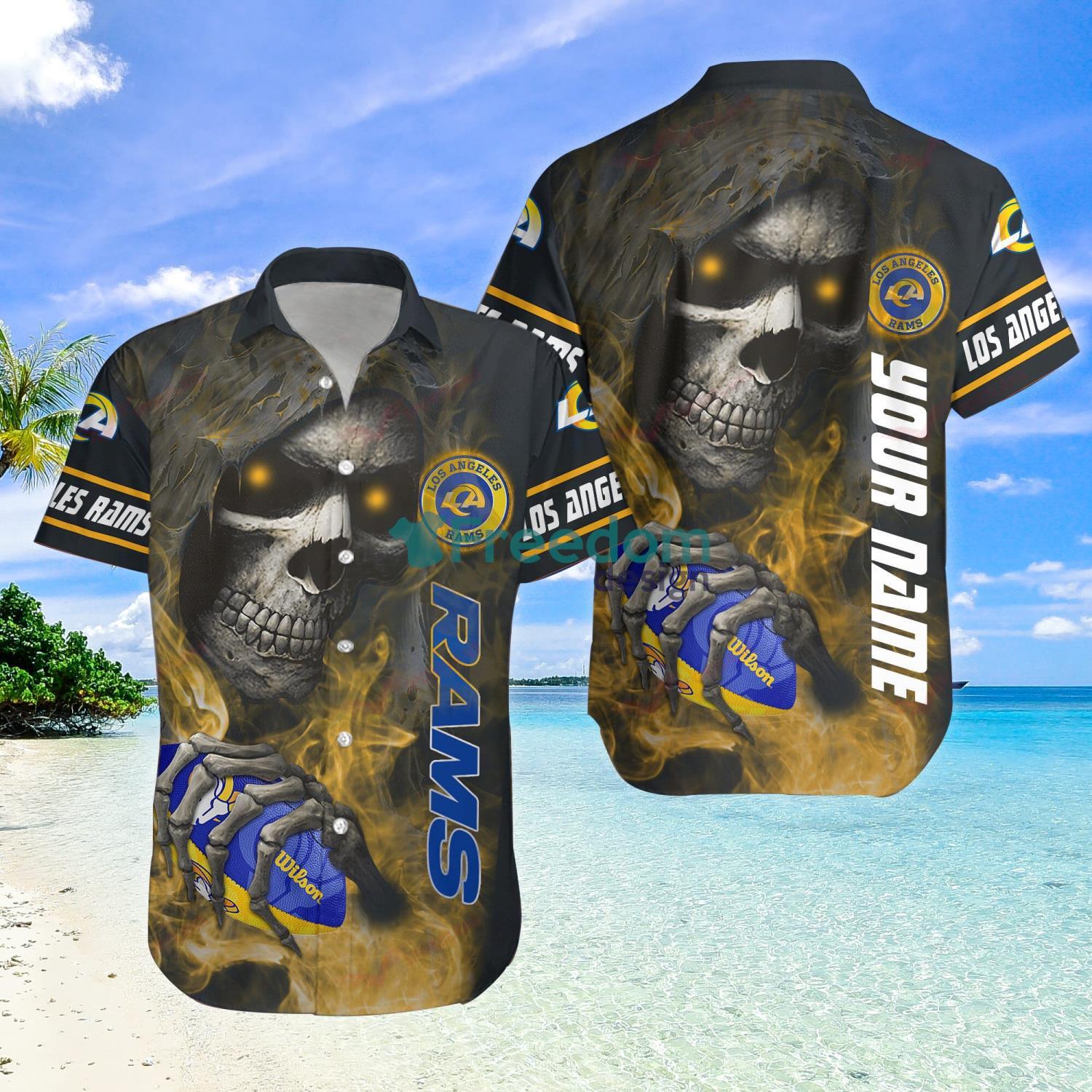 Los Angeles Rams Trending Hawaiian Shirt And Shorts For Fans - Freedomdesign