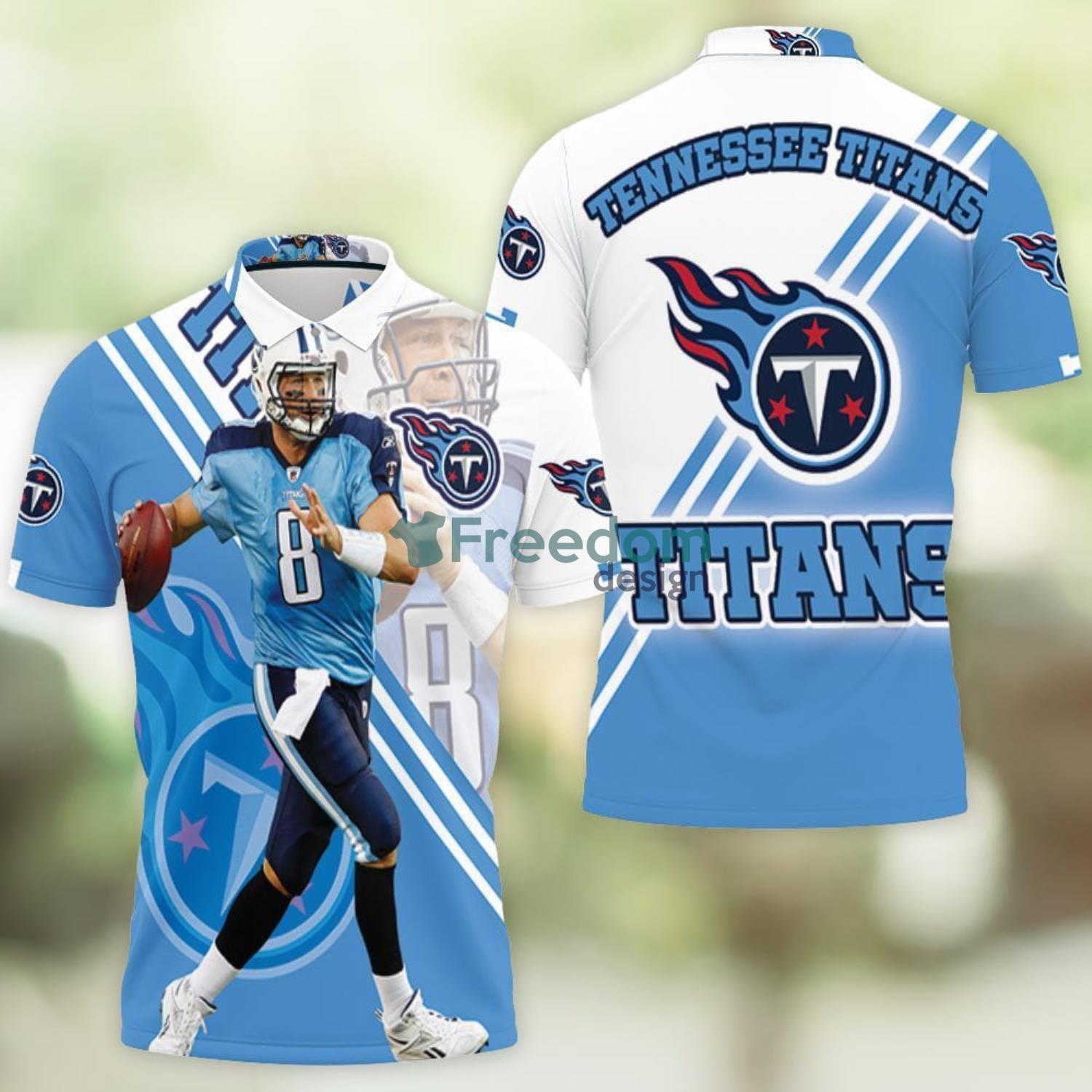 Custom Name NFL Football Tennessee Titans Logo Golf Polo Shirt For Fans -  Freedomdesign