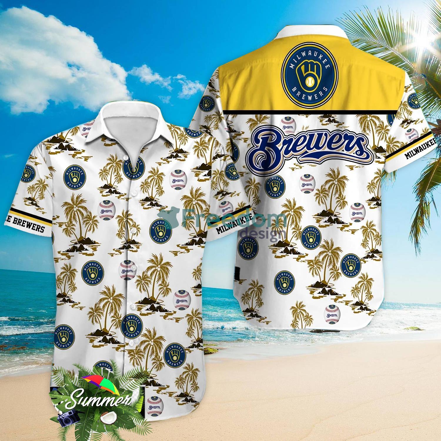 Milwaukee Brewers MLB Hawaiian shirt Coconut Car Travel Logo For