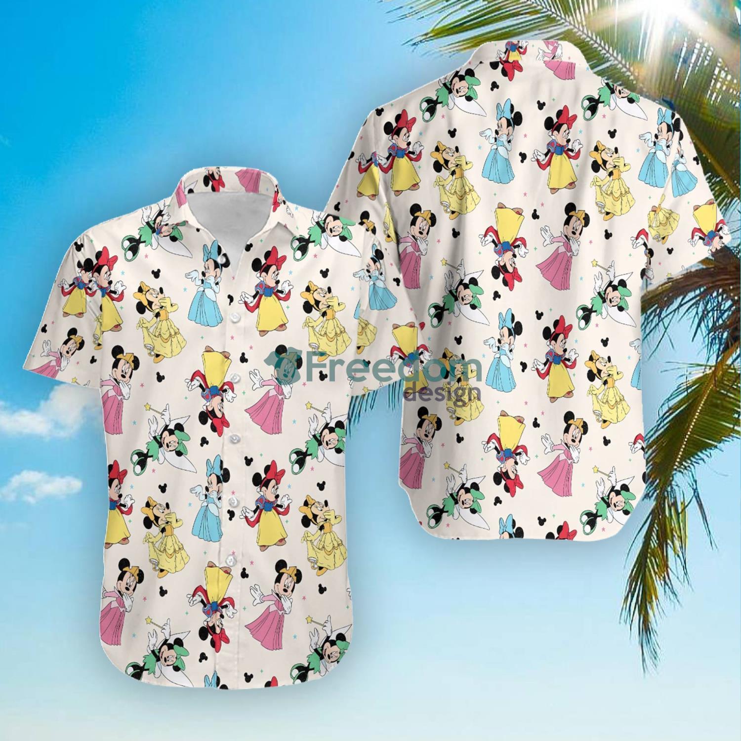 Atlanta Braves Minnie Mouse Hawaii Shirt Summer Button Up Shirt
