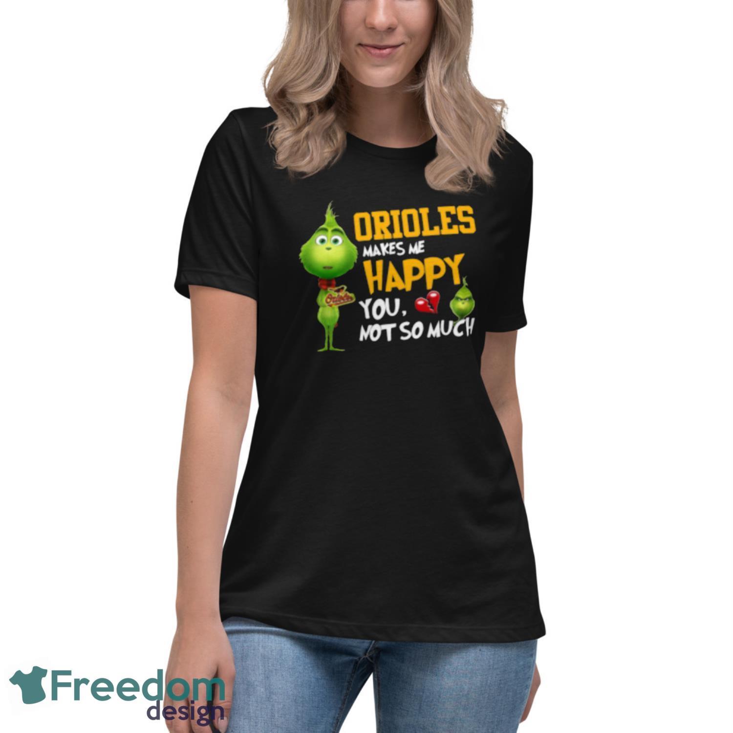 MLB Los Angeles Dodgers Makes Me Happy You Not So Much Grinch Baseball  Sports Women's V-Neck T-Shirt