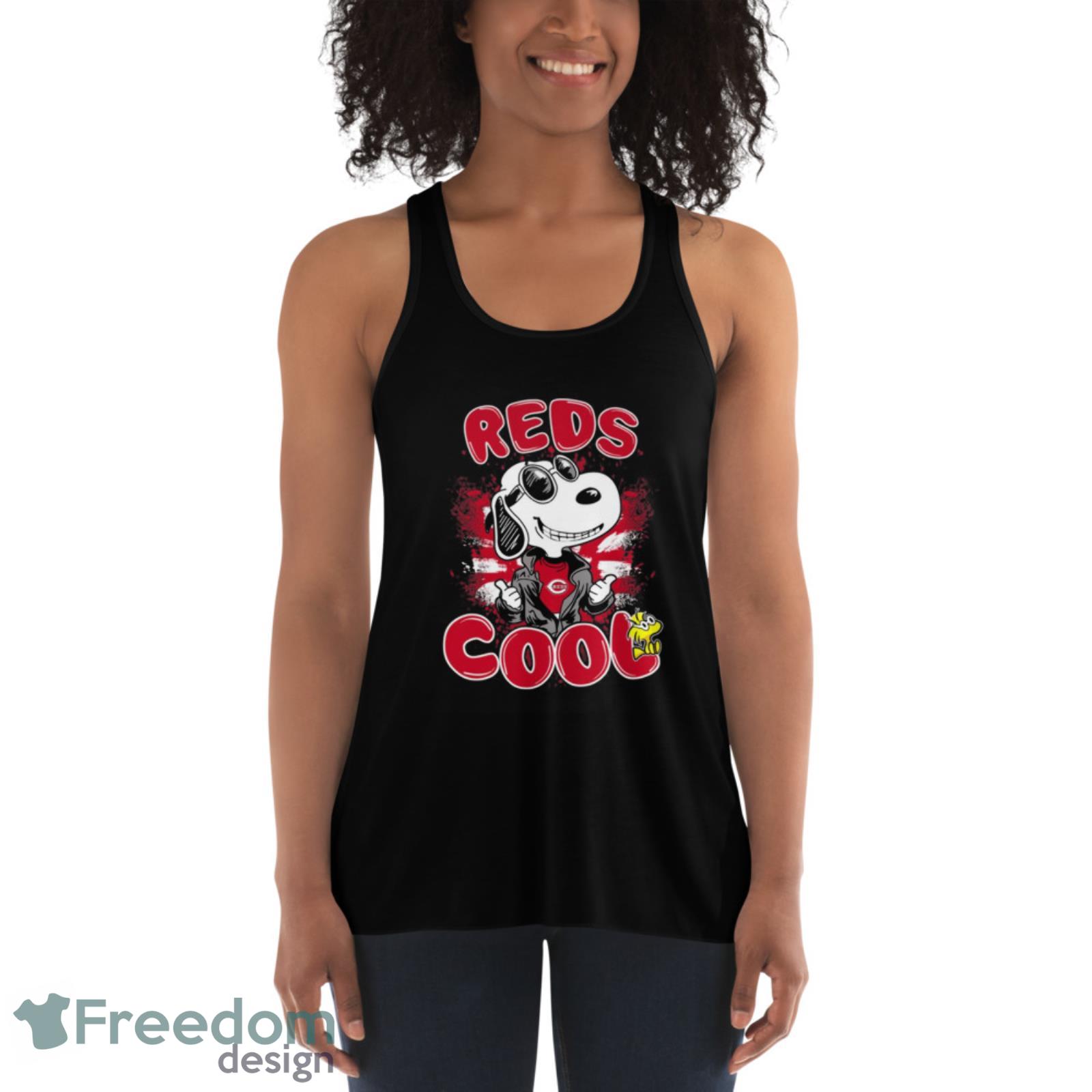 MLB Baseball Cincinnati Reds Cool Snoopy Shirt Shirt For Fans - Womens Flowy Racerback Tank MLB Baseball Cincinnati Reds Cool Snoopy Shirt Shirt For Fans - Womens Flowy Racerback Tank