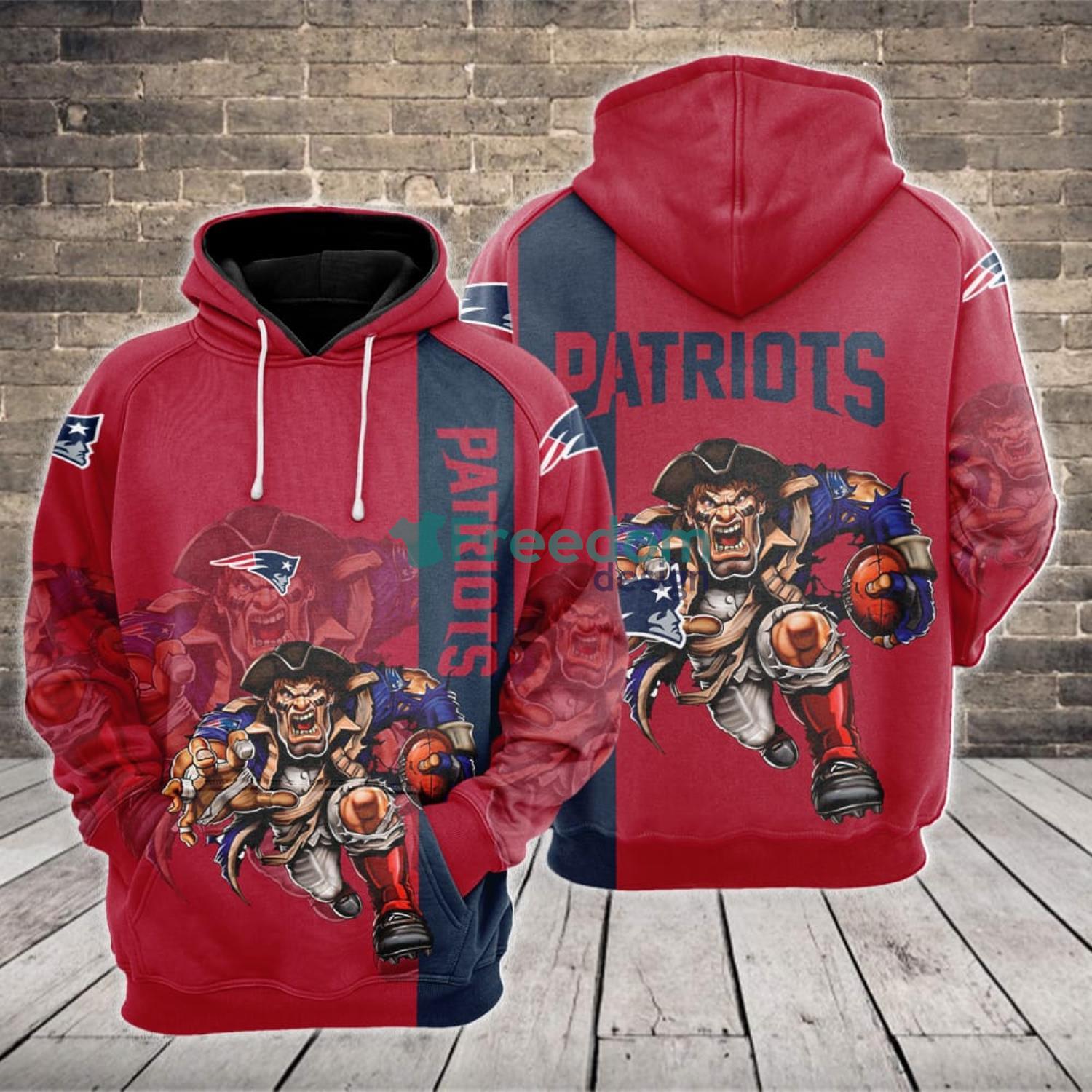 New England Patriots Nfl Football Skull 21607 3D Hoodie - Peto Rugs