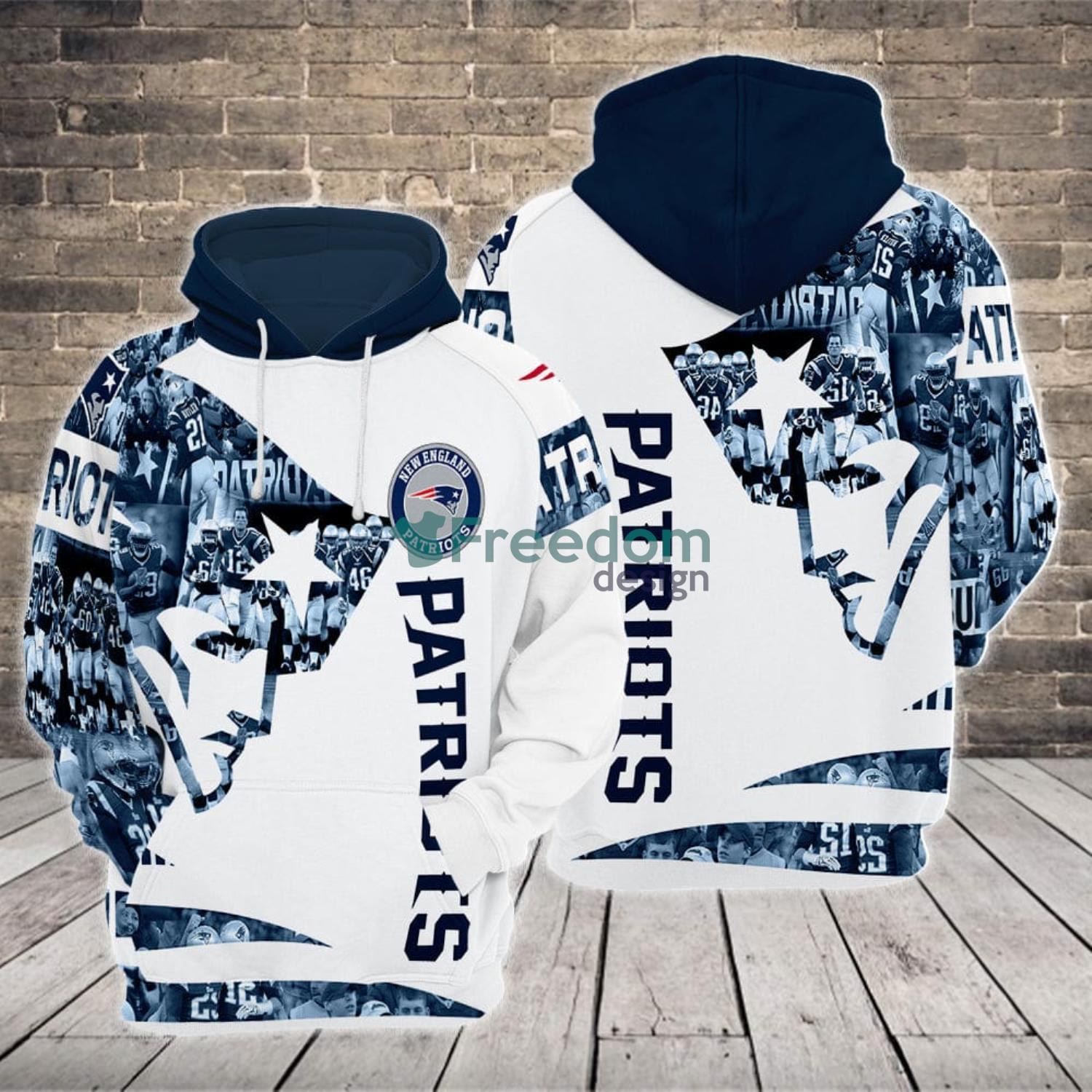 New England Patriots Nfl Football Pullover And Zip Pered Hoodies Custom 3D  Graphic Printed 3D Hoodie