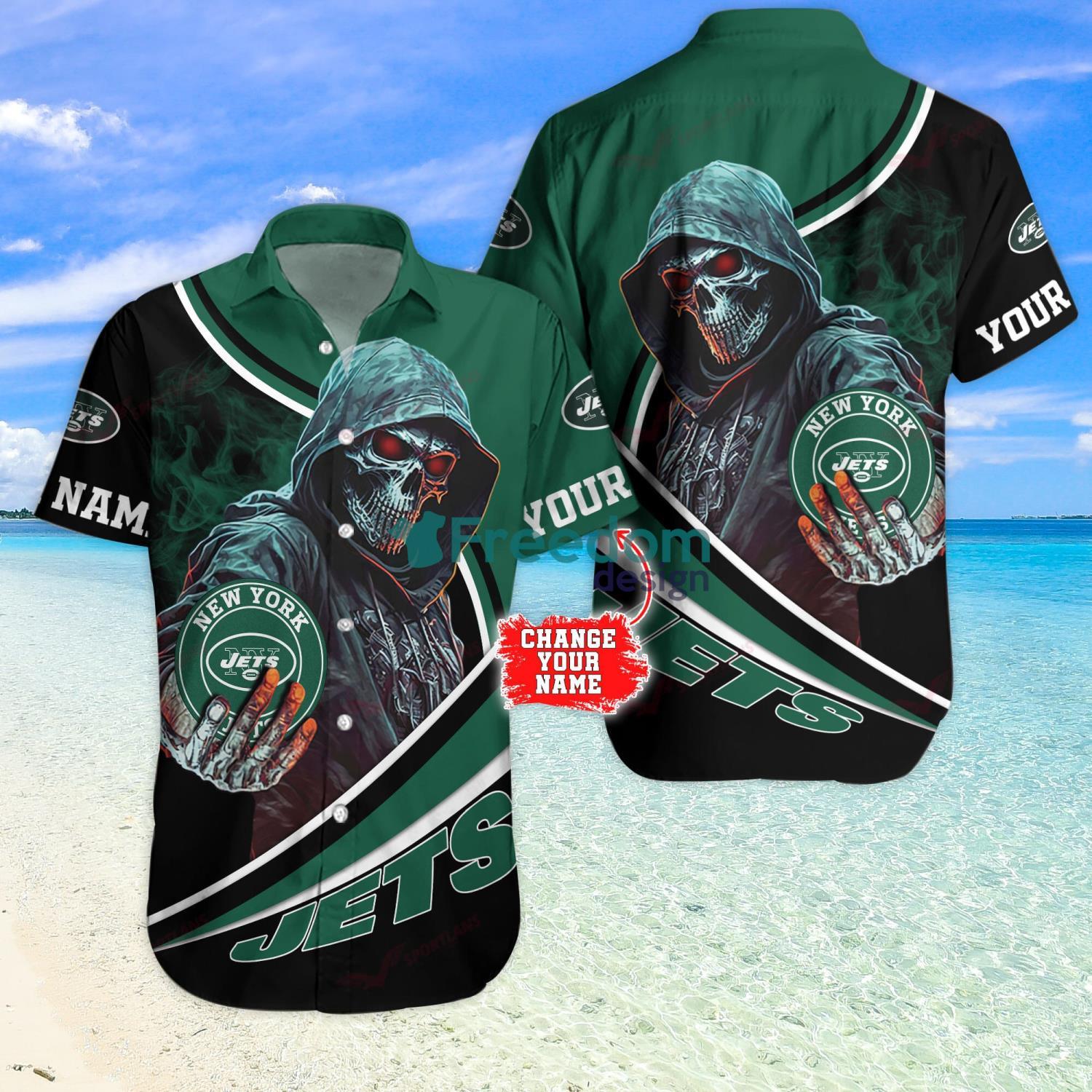 Custom Name New York Jets NFL Aloha Hawaiian Shirt –