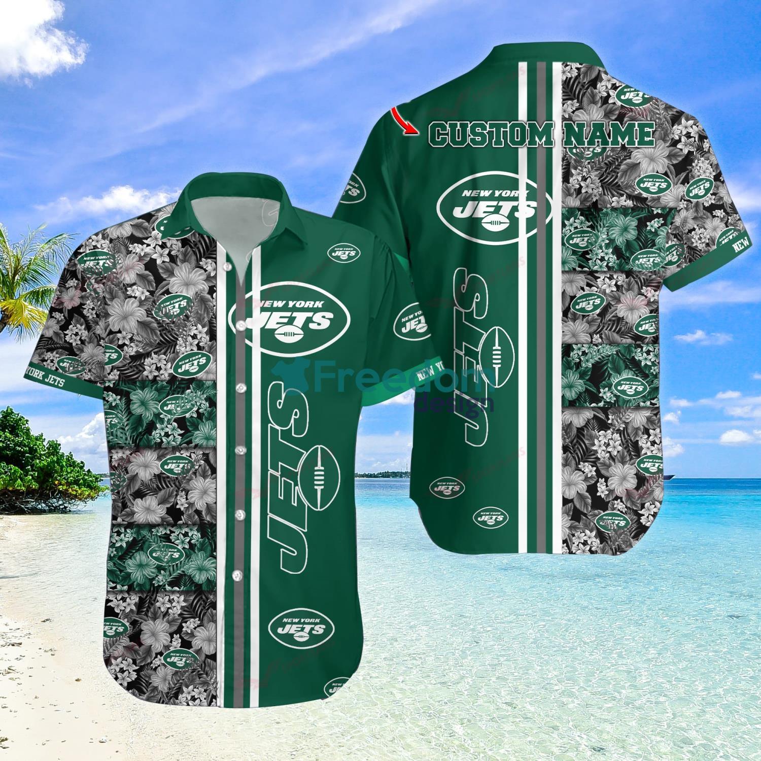 New York Jets NFL Aloha Tropical Hawaiian Shirt