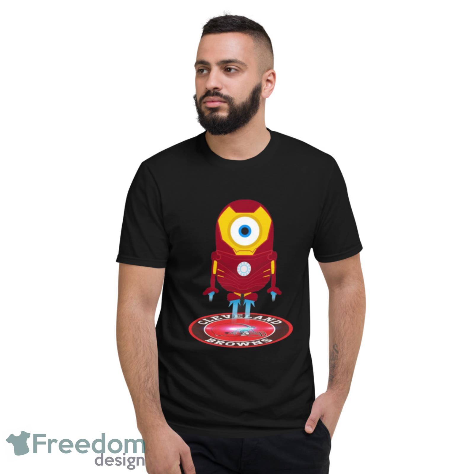 NFL Football Cleveland Browns Iron Man Minion Marvel Shirt T Shirt - Short Sleeve T-Shirt NFL Football Cleveland Browns Iron Man Minion Marvel Shirt T Shirt - Short Sleeve T-Shirt