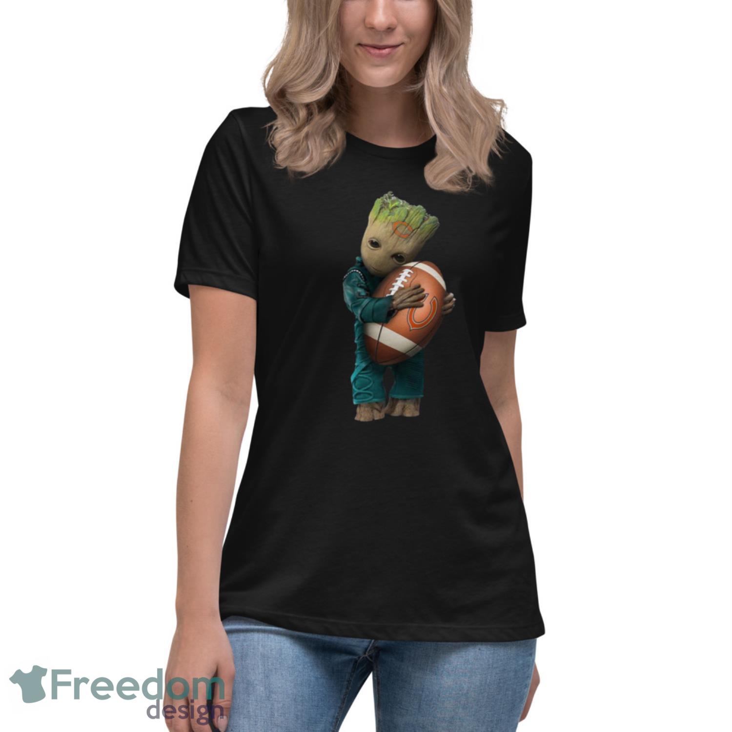 NFL Groot Guardians Of The Galaxy Football Sports Chicago Bears Shirt For Fans - Womens Relaxed Short Sleeve Jersey Tee NFL Groot Guardians Of The Galaxy Football Sports Chicago Bears Shirt For Fans - Womens Relaxed Short Sleeve Jersey Tee