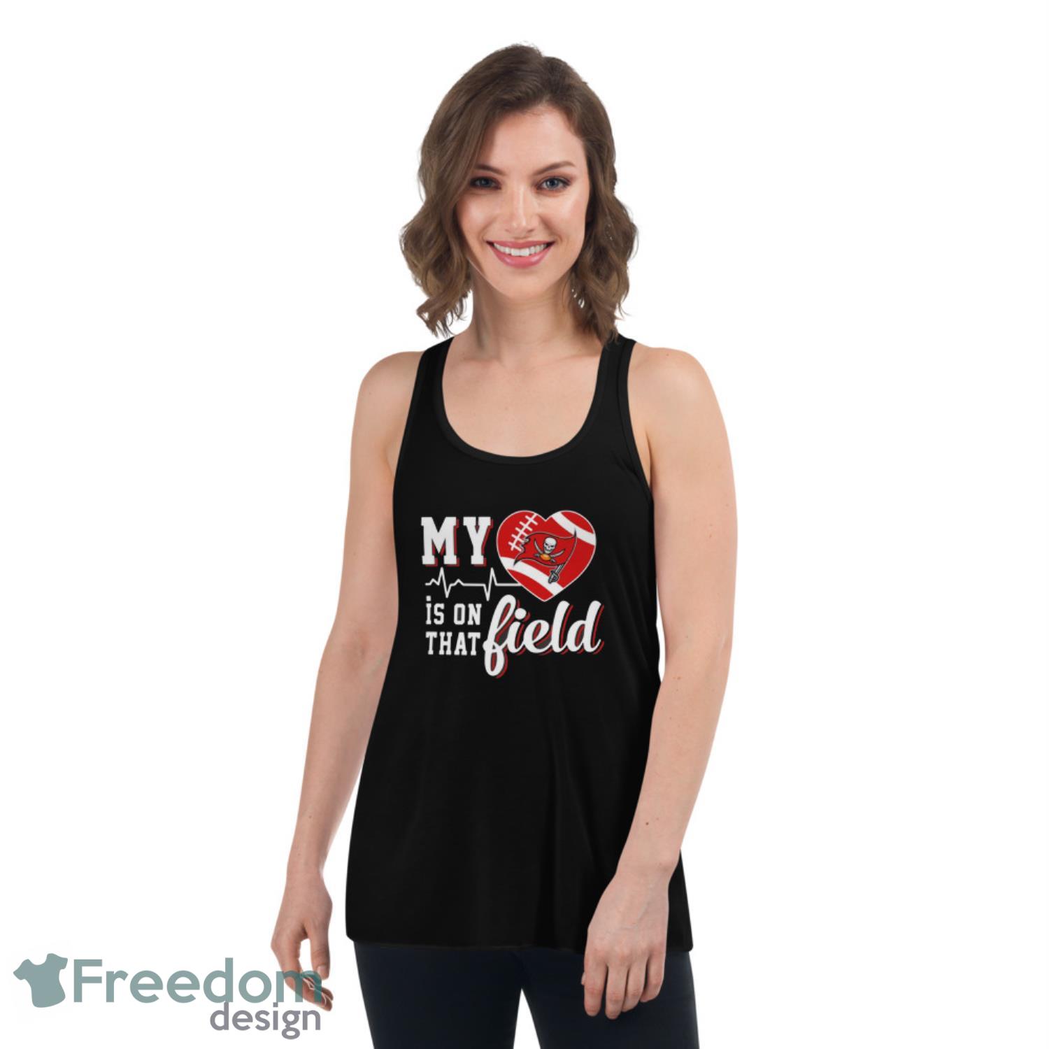 NFL My Heart Is On That Field Football Sports Tampa Bay Buccaneers T Shirt - Womens Flowy Racerback Tank NFL My Heart Is On That Field Football Sports Tampa Bay Buccaneers T Shirt - Womens Flowy Racerback Tank