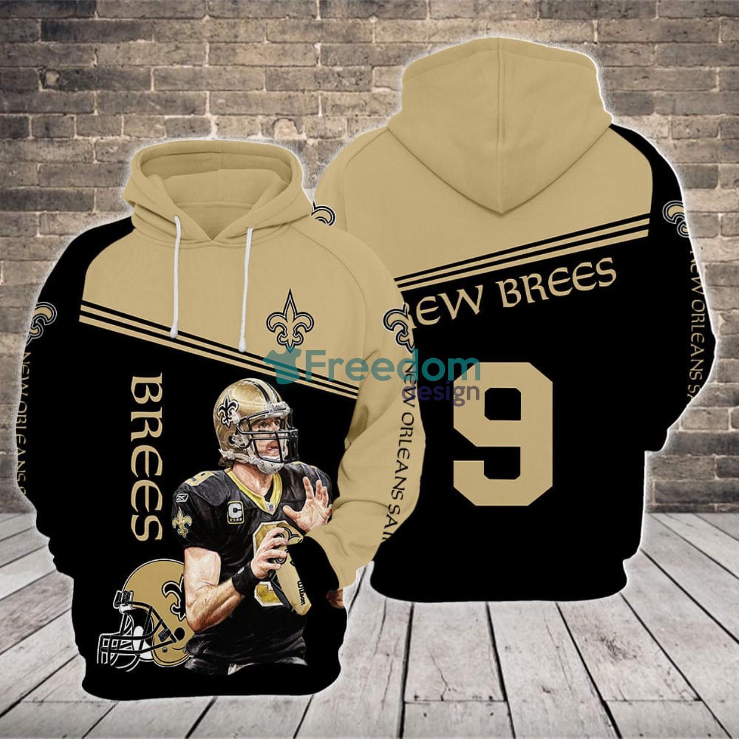 New Orleans Saints Jersey 3D Hoodie Nfl Ball 3D Sweatshirt Who Dat