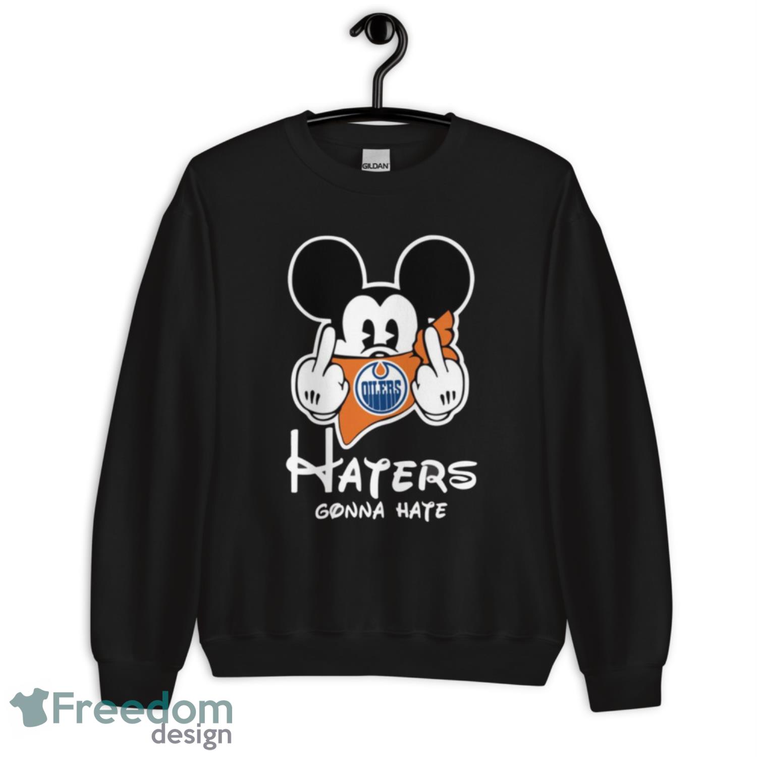 NHL Edmonton Oilers Haters Gonna Hate Mickey Mouse Disney Hockey Shirt For Fans - Unisex Crewneck Sweatshirt NHL Edmonton Oilers Haters Gonna Hate Mickey Mouse Disney Hockey Shirt For Fans - Unisex Crewneck Sweatshirt