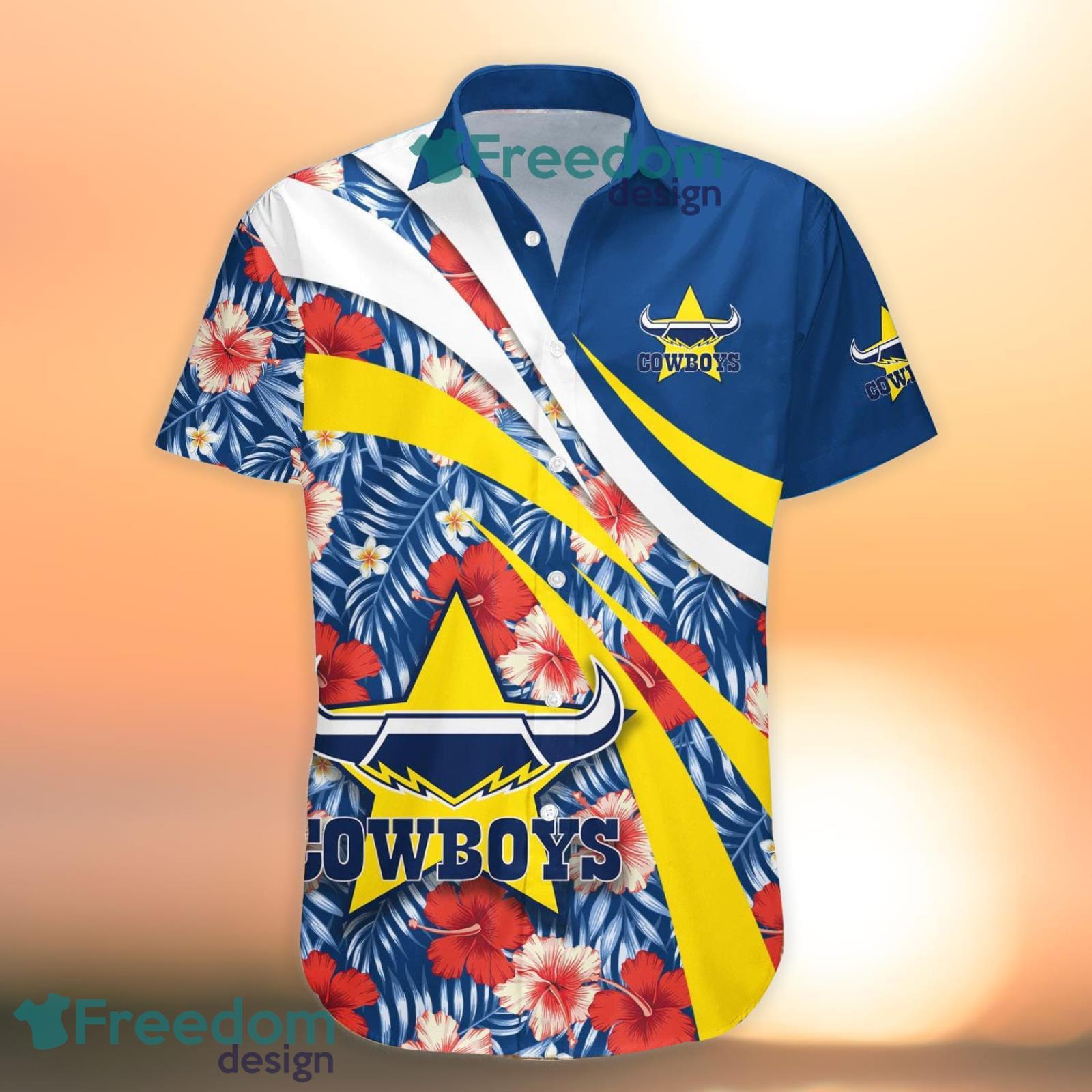 NQ Cowboys NRL Hawaiian Shirt mascot Best Gift