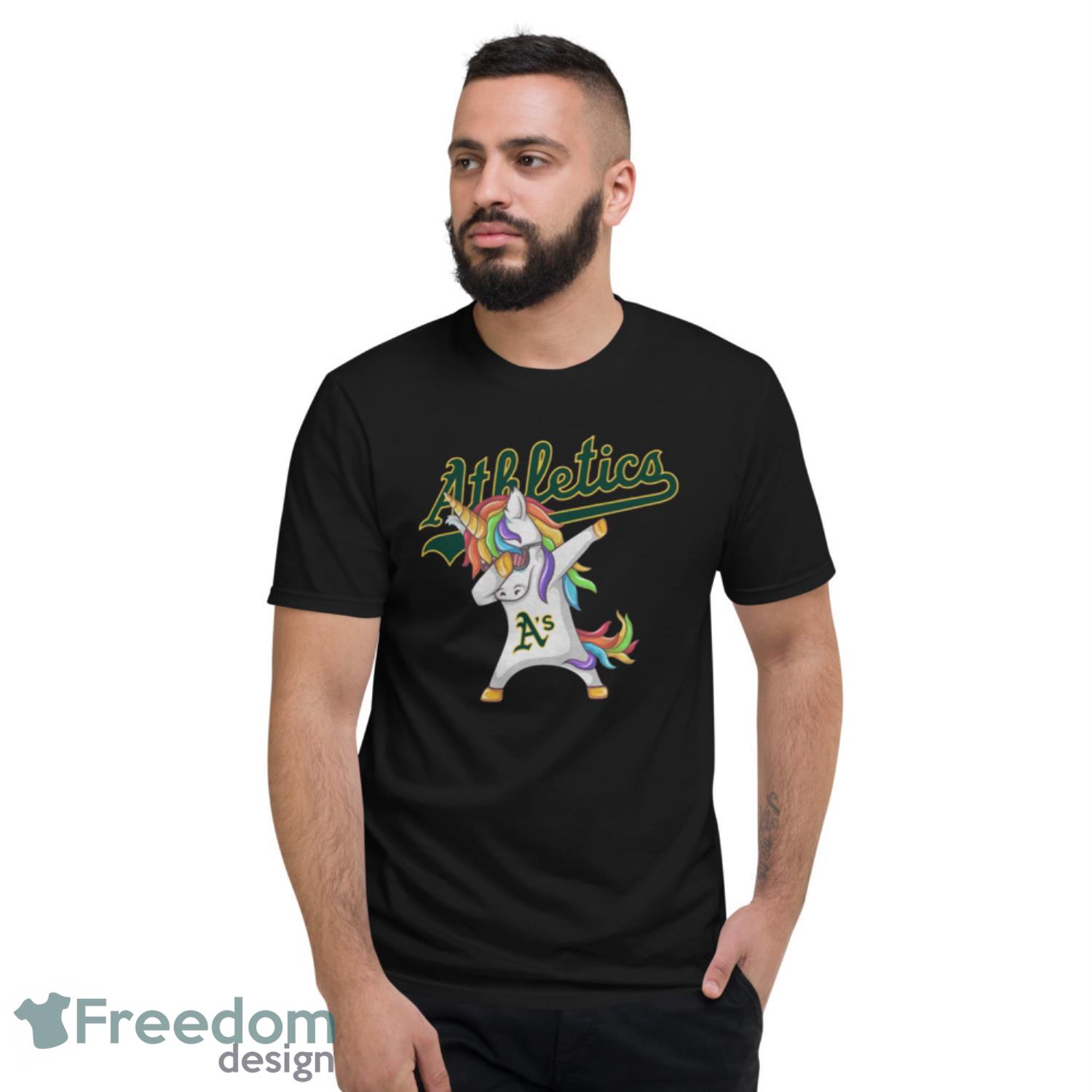 Oakland Athletics MLB Baseball Funny Unicorn Dabbing Sports T Shirt - Short Sleeve T-Shirt Oakland Athletics MLB Baseball Funny Unicorn Dabbing Sports T Shirt - Short Sleeve T-Shirt