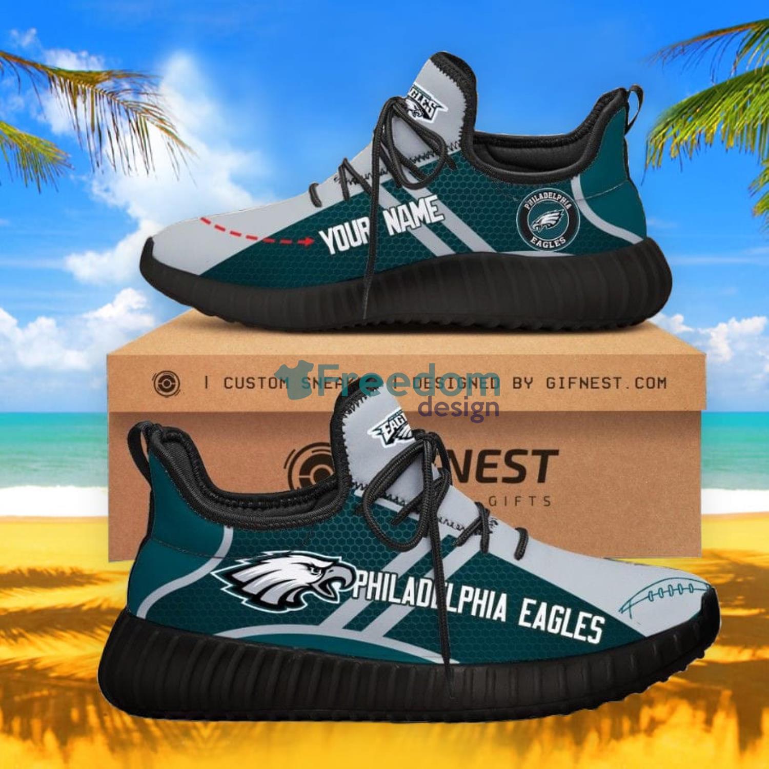 Personalized Name Philadelphia Eagles Reze Shoes Gift For Fans