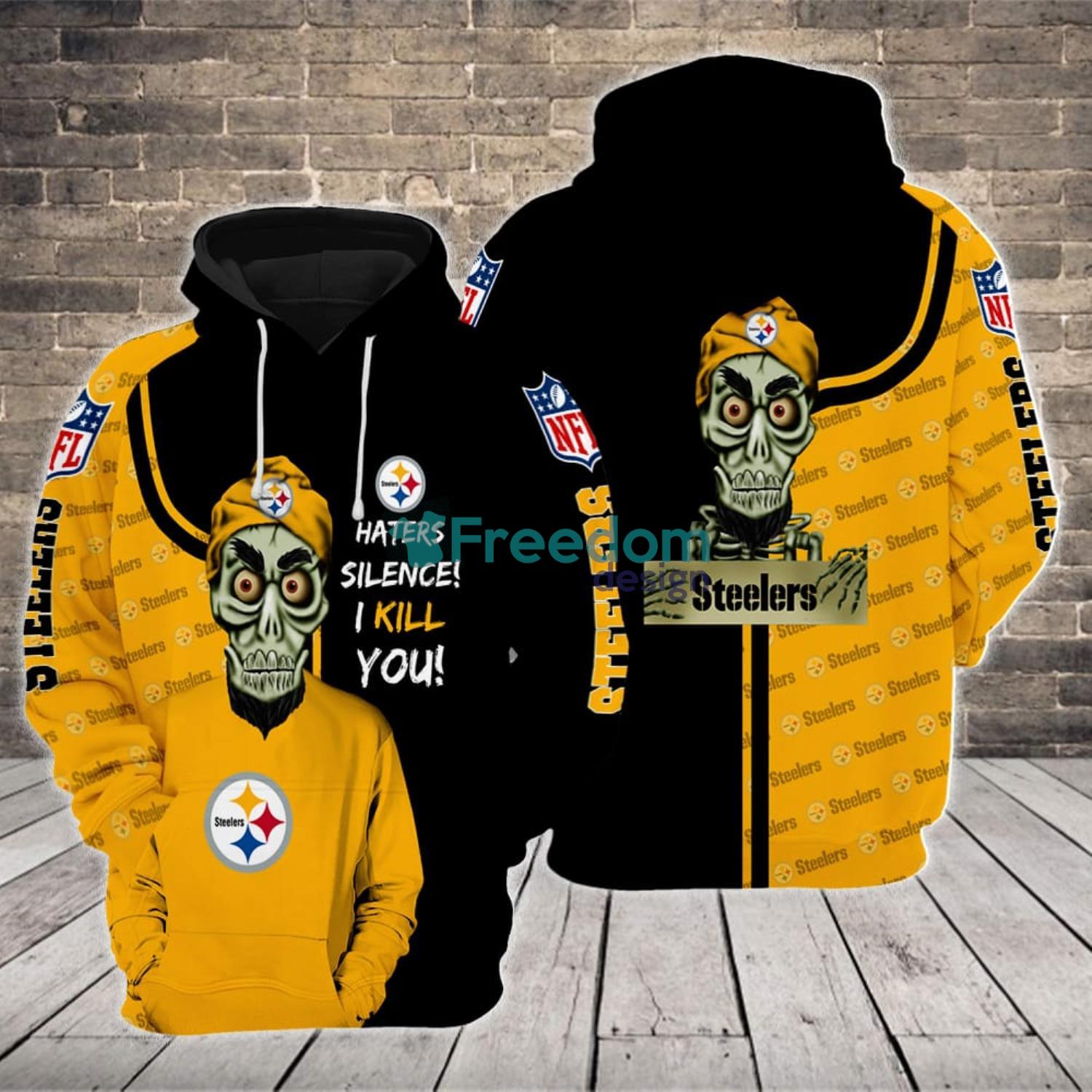 18% SALE OFF Pittsburgh Steelers Hoodies Men's 3D Death Skull Hoodies – 4  Fan Shop