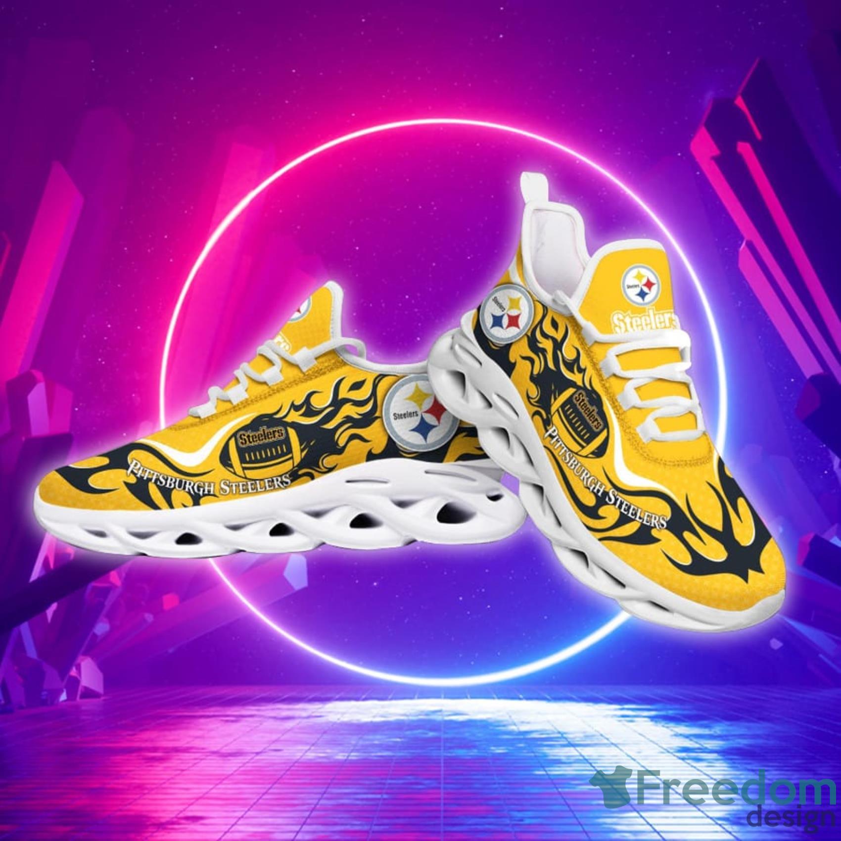 Pittsburgh Steelers NFL Fire Ball Full Print Max Soul Shoes Gift