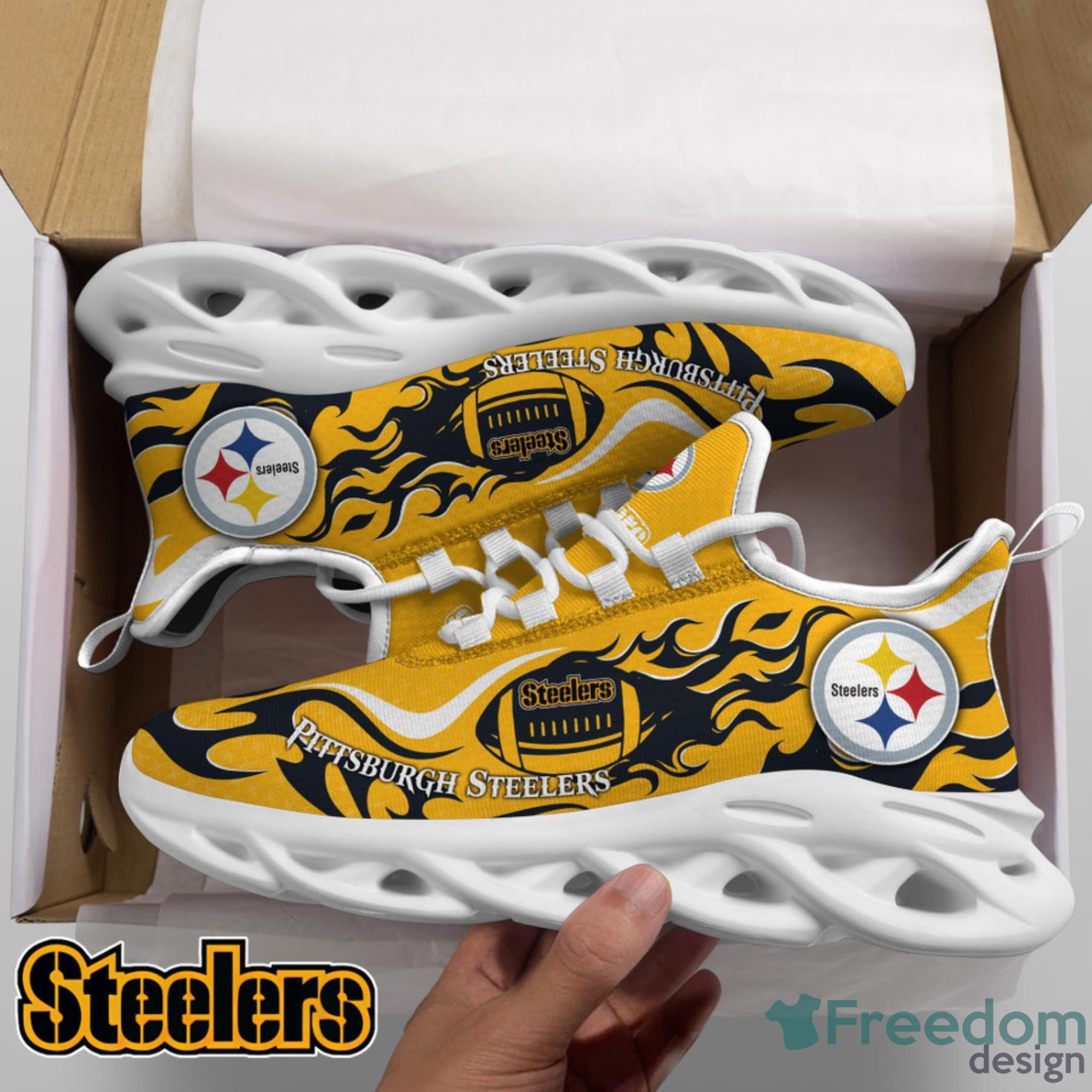 Pittsburgh Steelers NFL Fire Ball Full Print Max Soul Shoes Gift