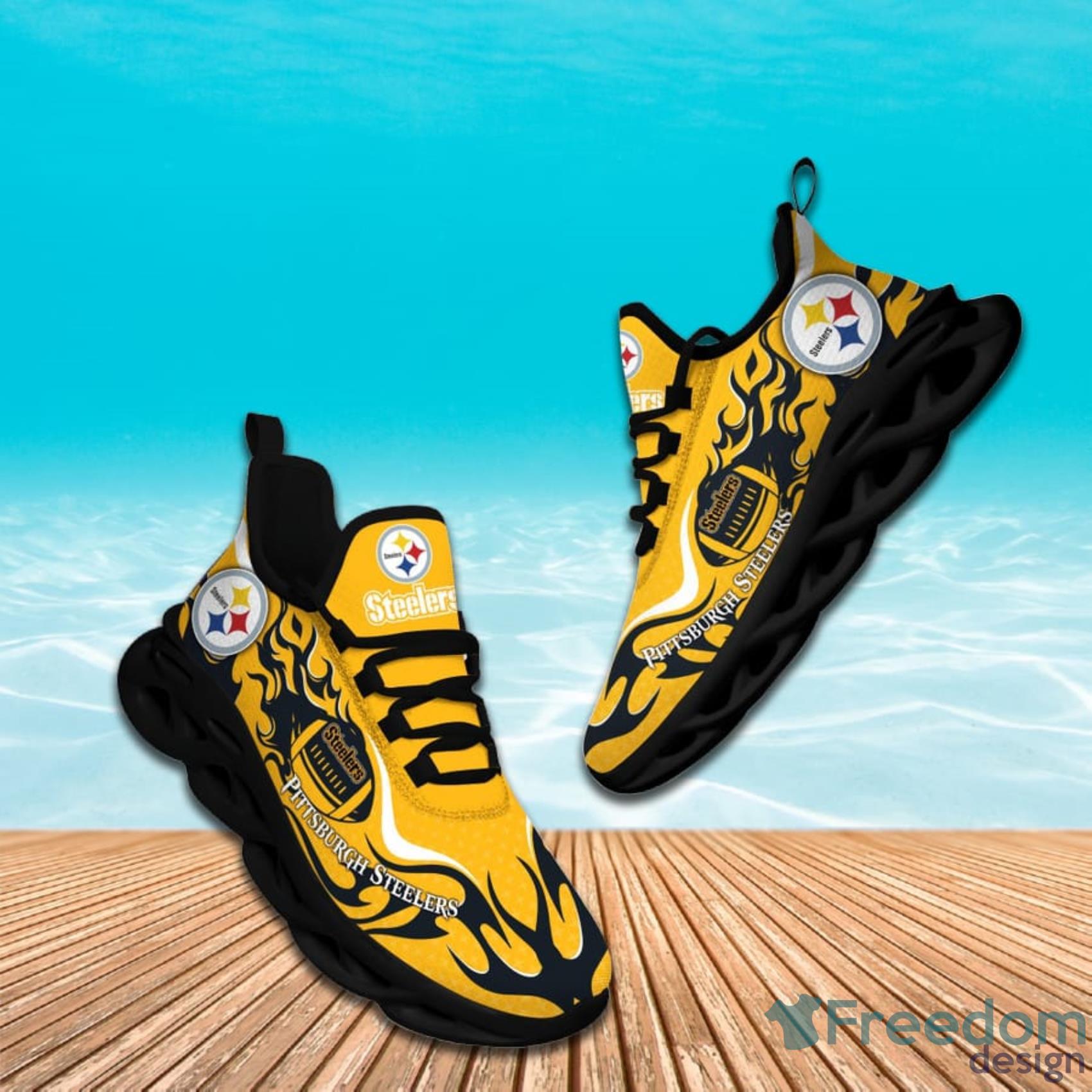 Pittsburgh Steelers NFL Fire Ball Full Print Max Soul Shoes Gift