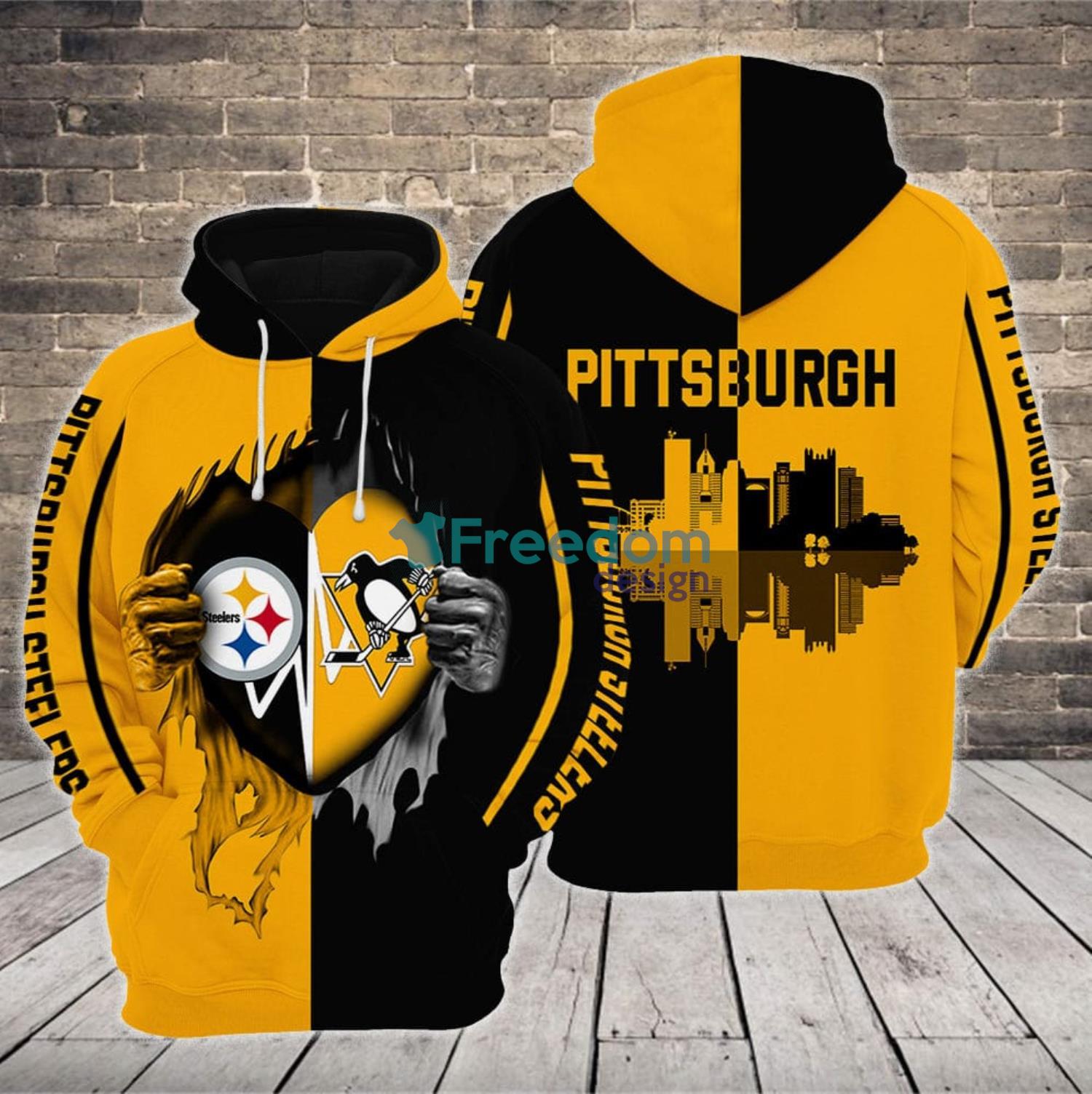 Pittsburgh Steelers Pittsburgh Penguins 3D Hoodie For Sport Team
