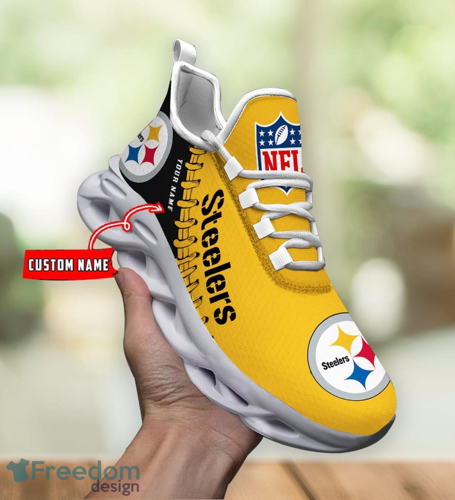 Pittsburgh Steelers Personalized Name NFL Ultra Sneakers Max Soul Shoes -  Freedomdesign