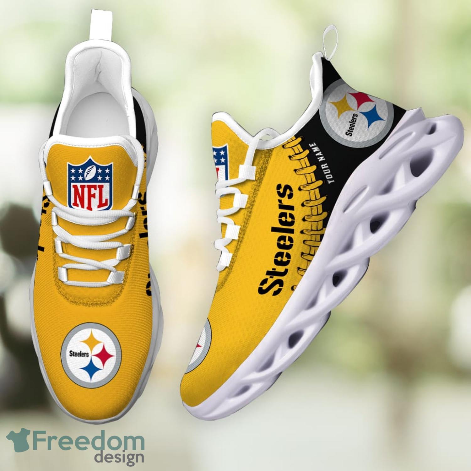 Pittsburgh Steelers Custom Name Sneakers Max Soul Shoes Sport Shoes For Men  And Women - Freedomdesign