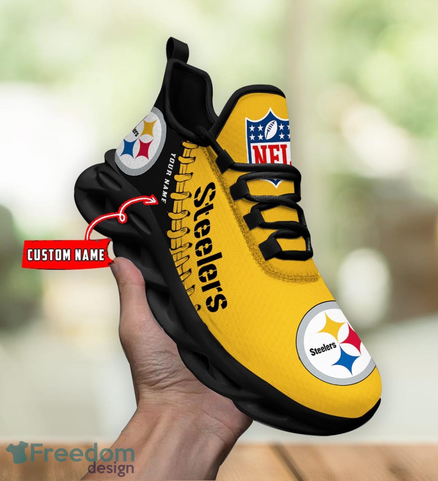 Pittsburgh Steelers NFL Flag American Running Sneaker Custom Name