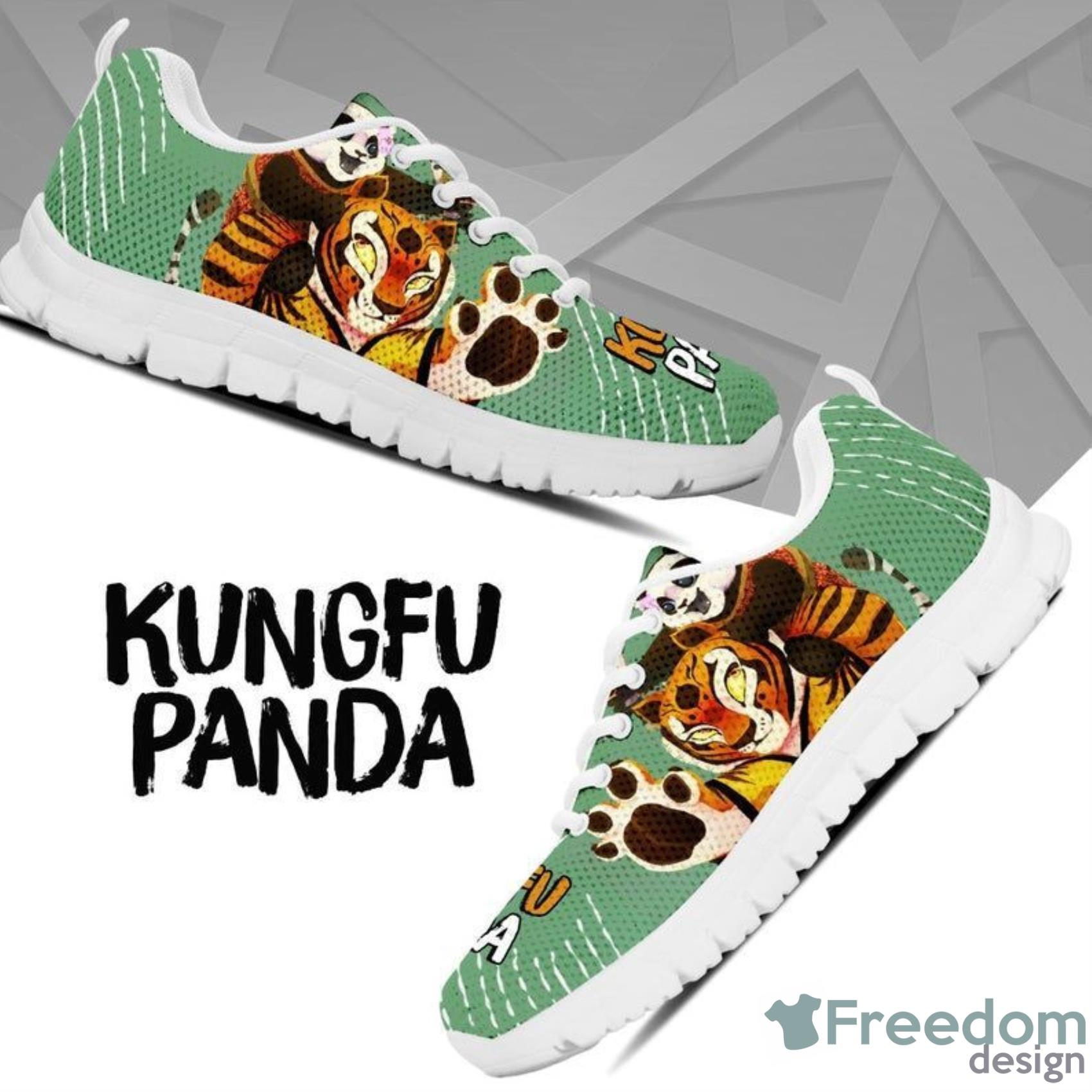 Po Shoes Kungfu Panda Tiger Green Sneakers Shoes For Men And Women Product Photo 1