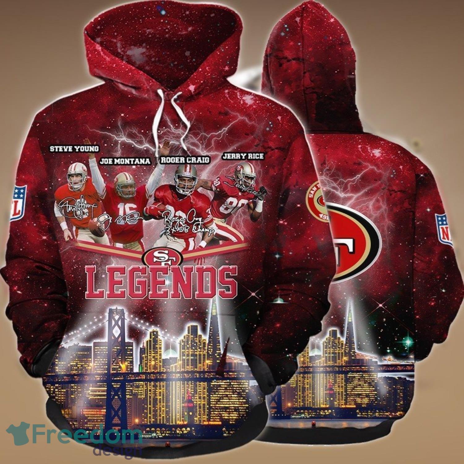 49ers Skull Hoodie 3D Fire Eyes San Francisco 49ers Gift