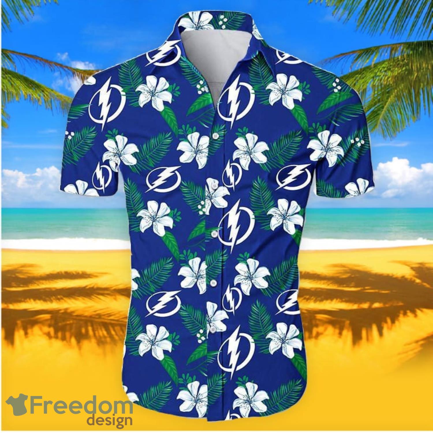 Tampa Bay Lightning NHL Flower Hawaiian Shirt Great Gift For Fans -  Freedomdesign