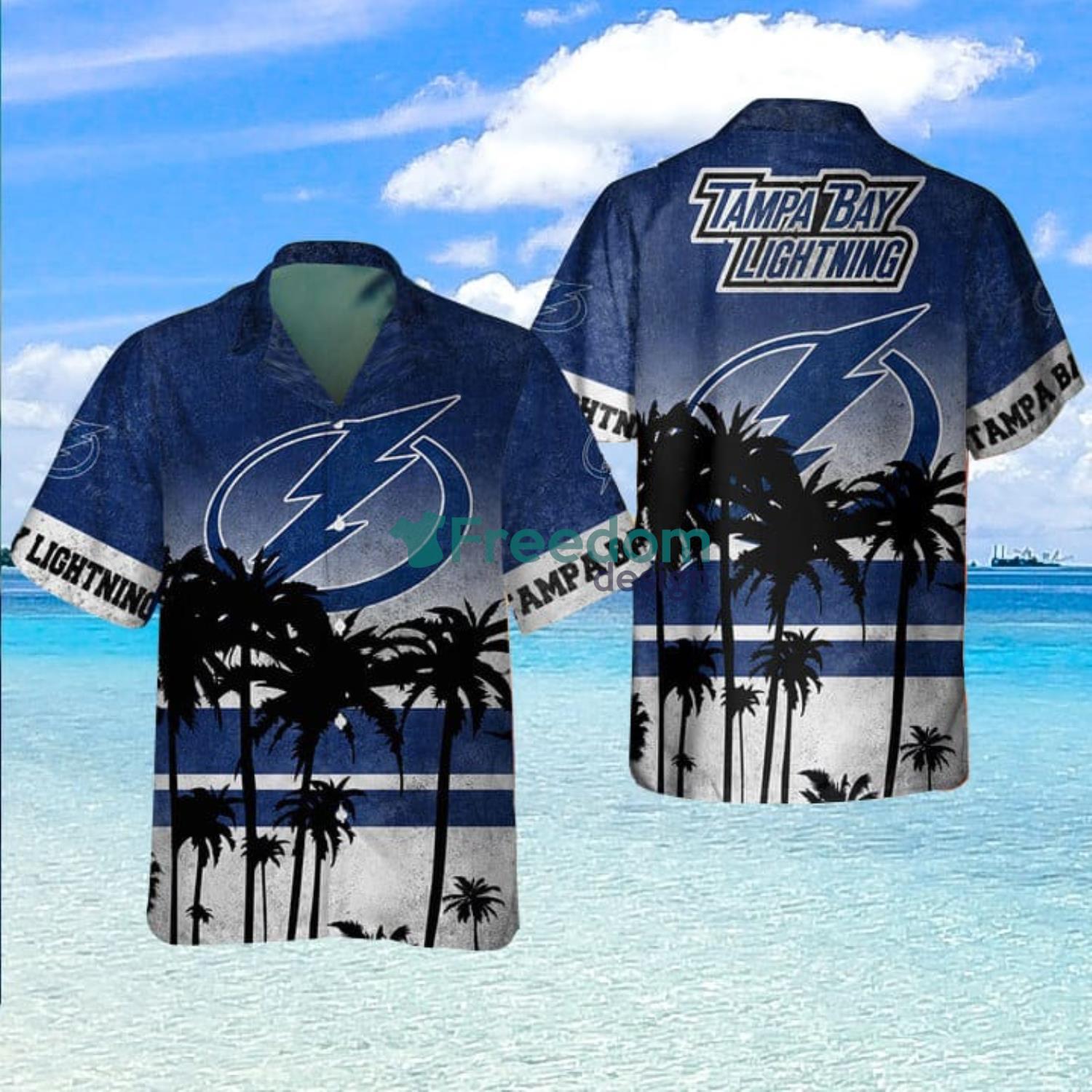 Tampa Bay Lightning NHL Coconut Pattern Tropical Hawaiian Shirt -  Freedomdesign