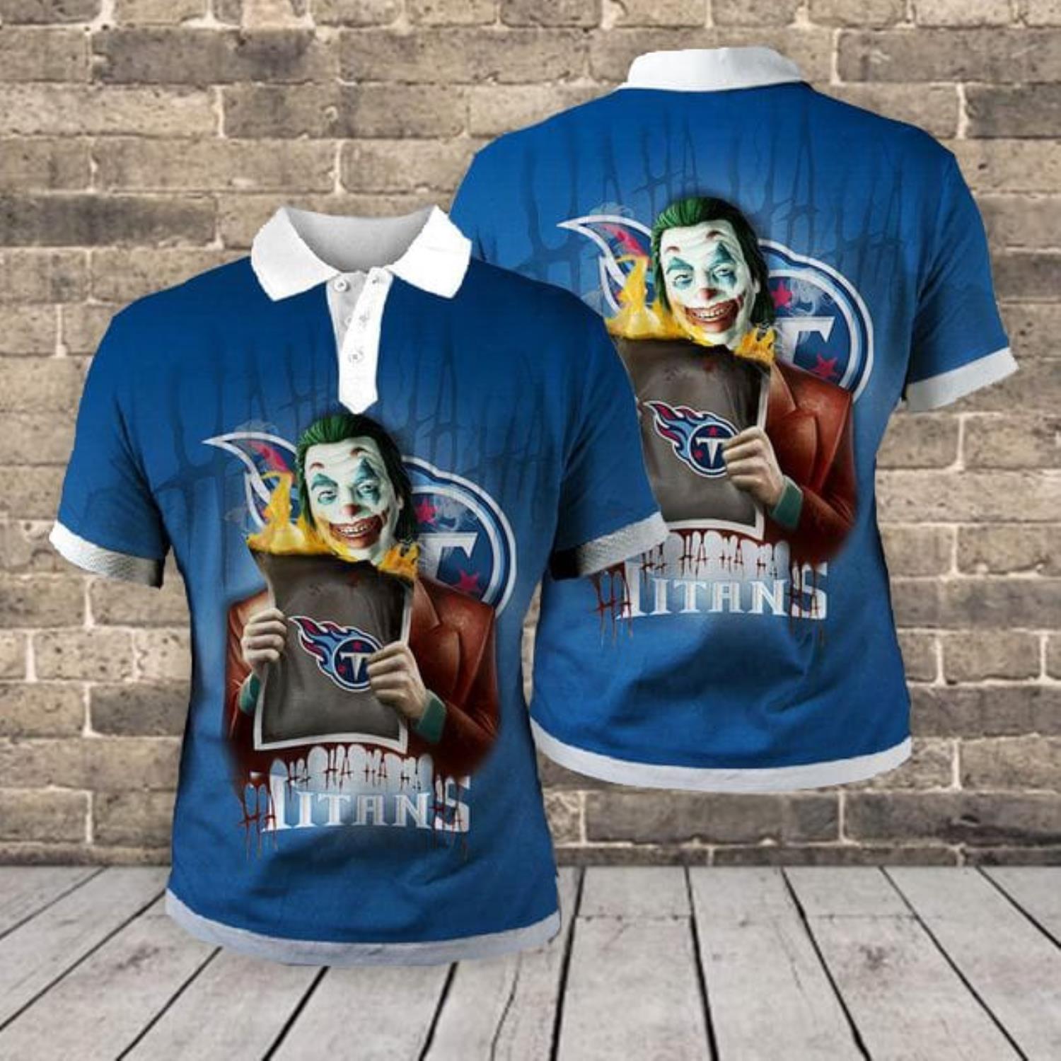 Tennessee Titans Joker Polo Shirt Halloween Gift For Fans