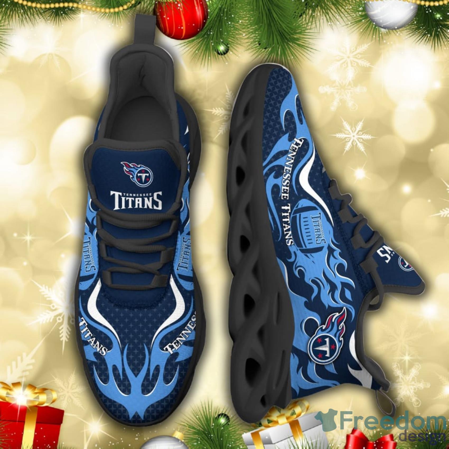 Tennessee Titans NFL Fire Ball Full Print AOP Print Max Soul Shoes