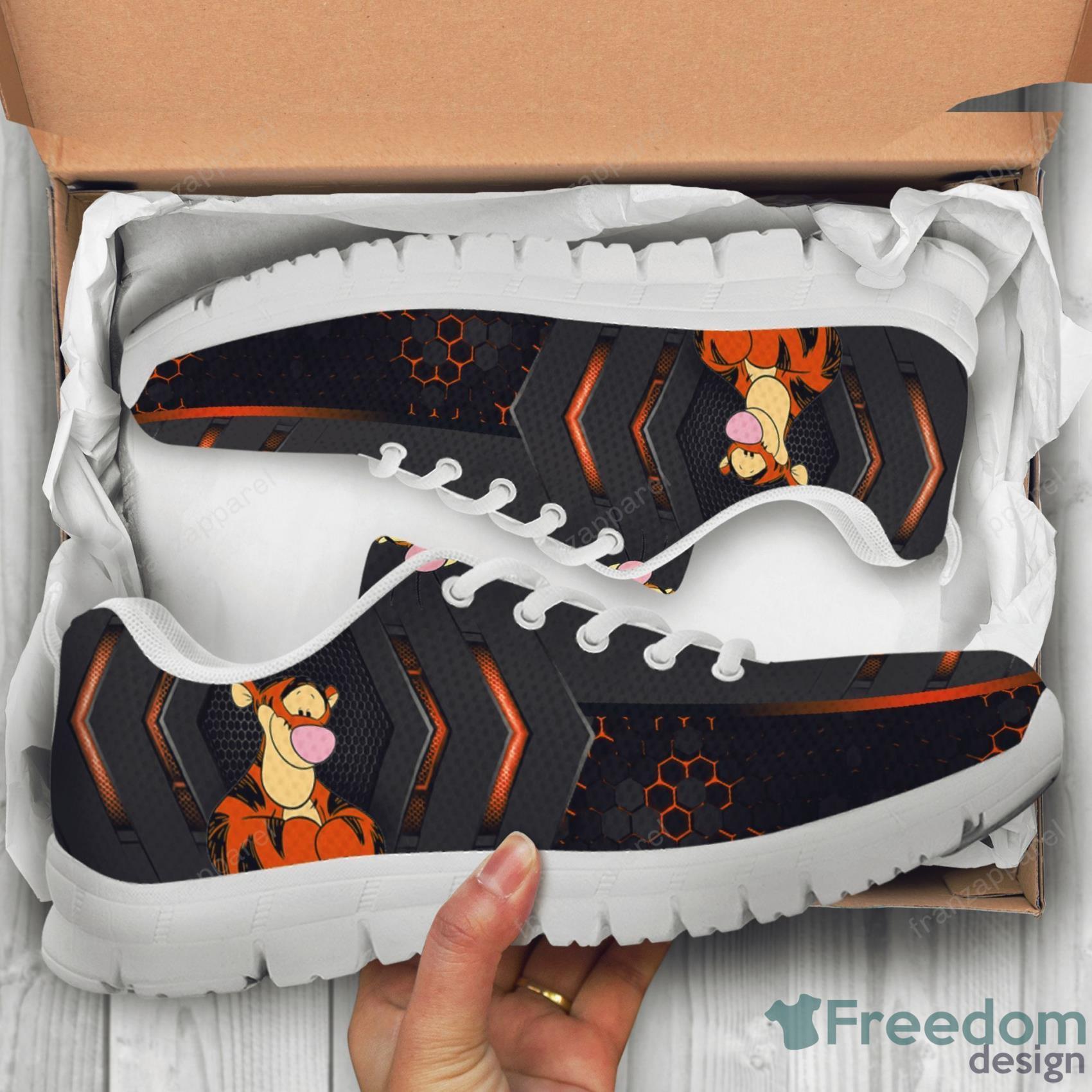 Tigger Winnie The Pooh Net Abstract Sneakers Shoes For Men And Women Product Photo 2