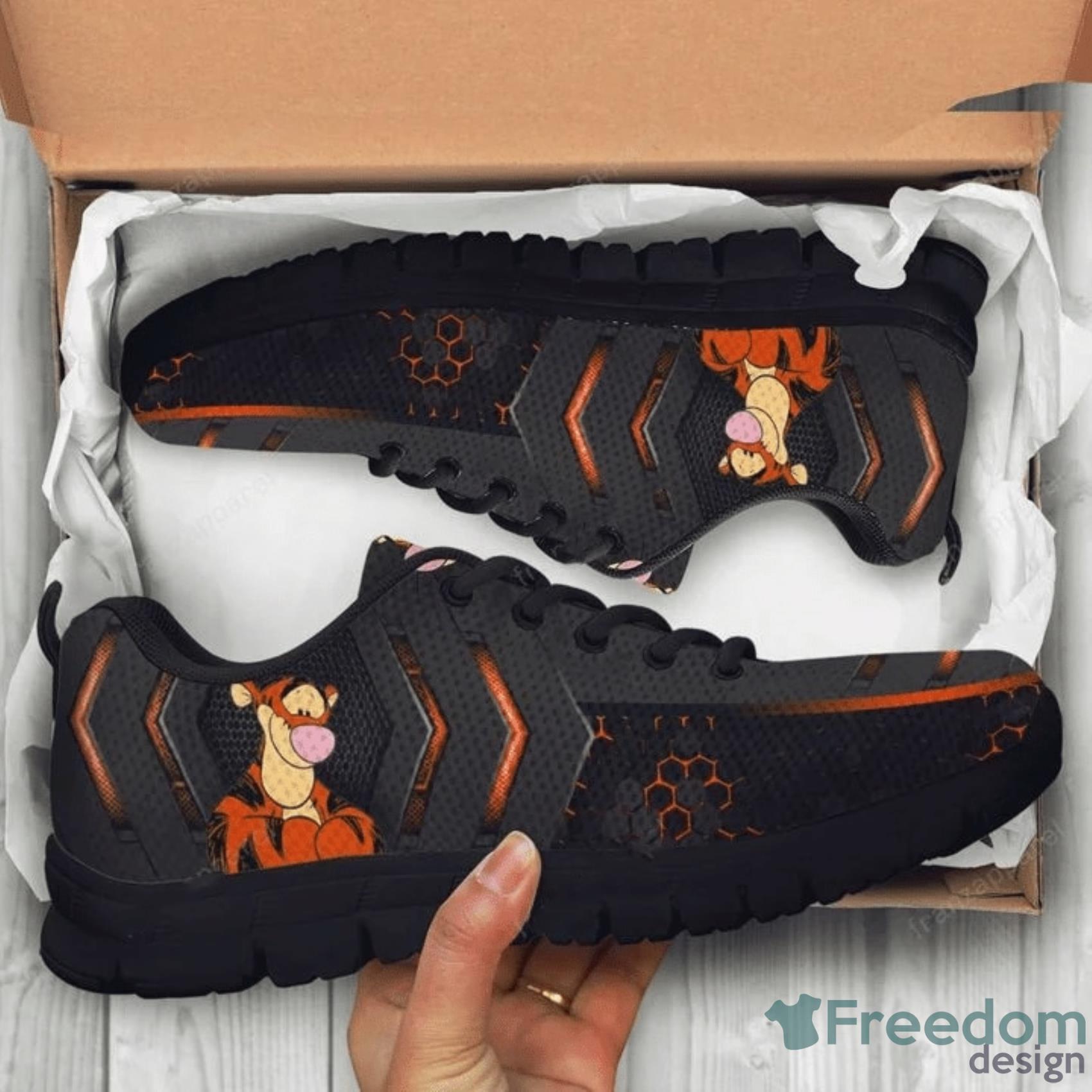 Tigger Winnie The Pooh Net Abstract Sneakers Shoes For Men And Women Product Photo 1