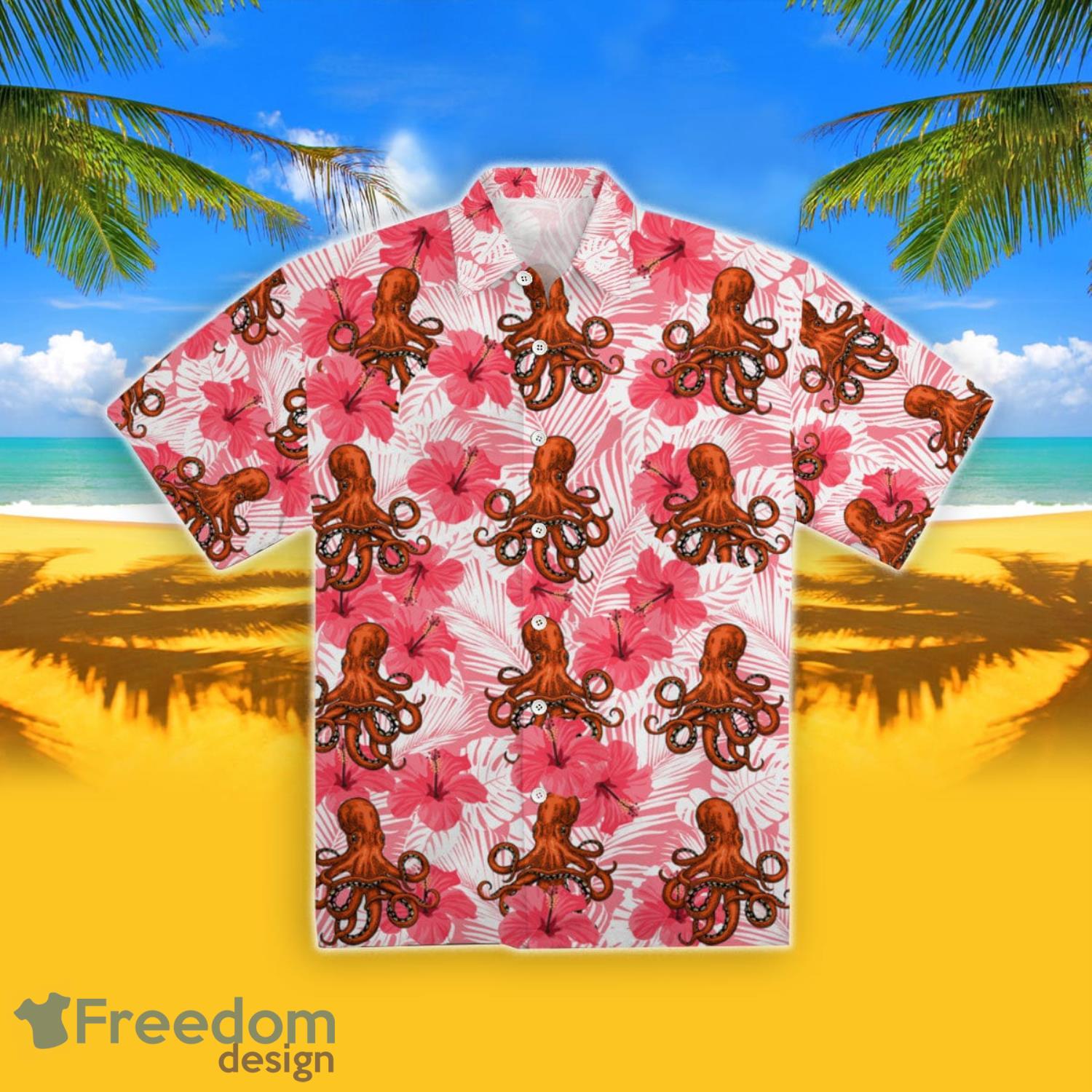 Octopus Under The Ocean Hawaiian Shirt Aloha Summer For Men And Women Gift  - Freedomdesign