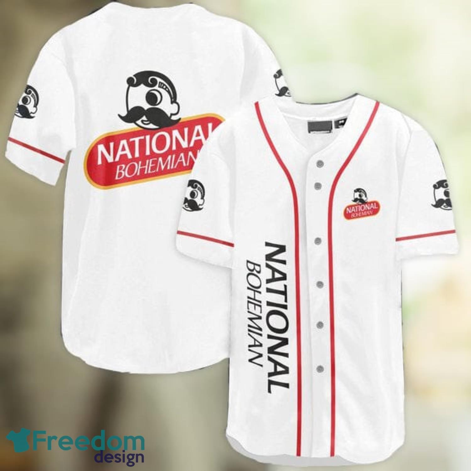 White National Bohemian Baseball Jersey Shirt Summer Gift Product Photo 1