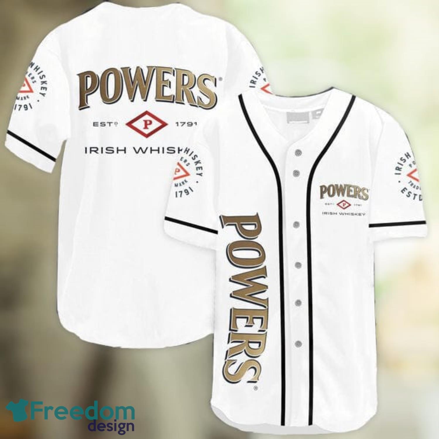 White Powers Irish Whiskey Baseball Jersey Shirt Summer Gift Product Photo 1