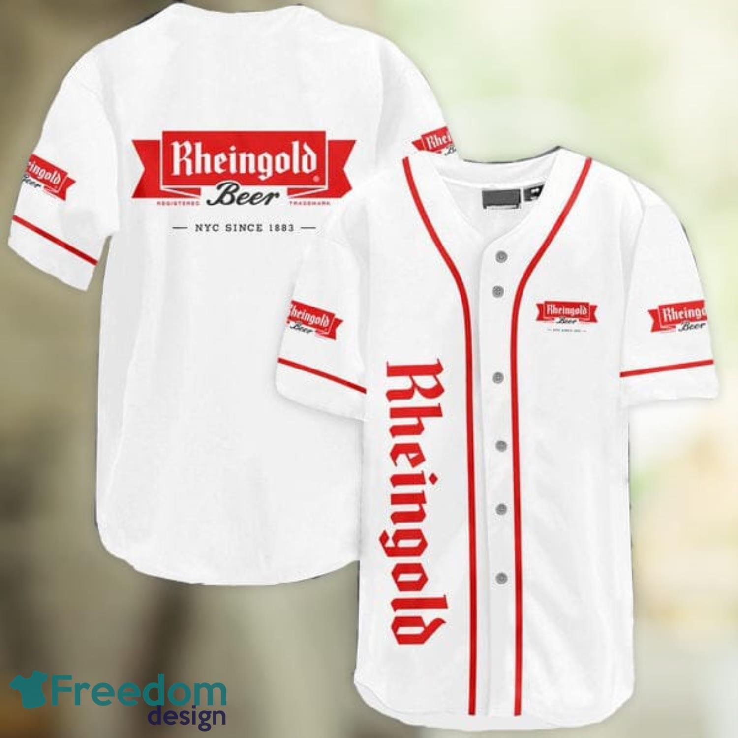 White Rheingold Beer Baseball Jersey Shirt Summer Gift Product Photo 1