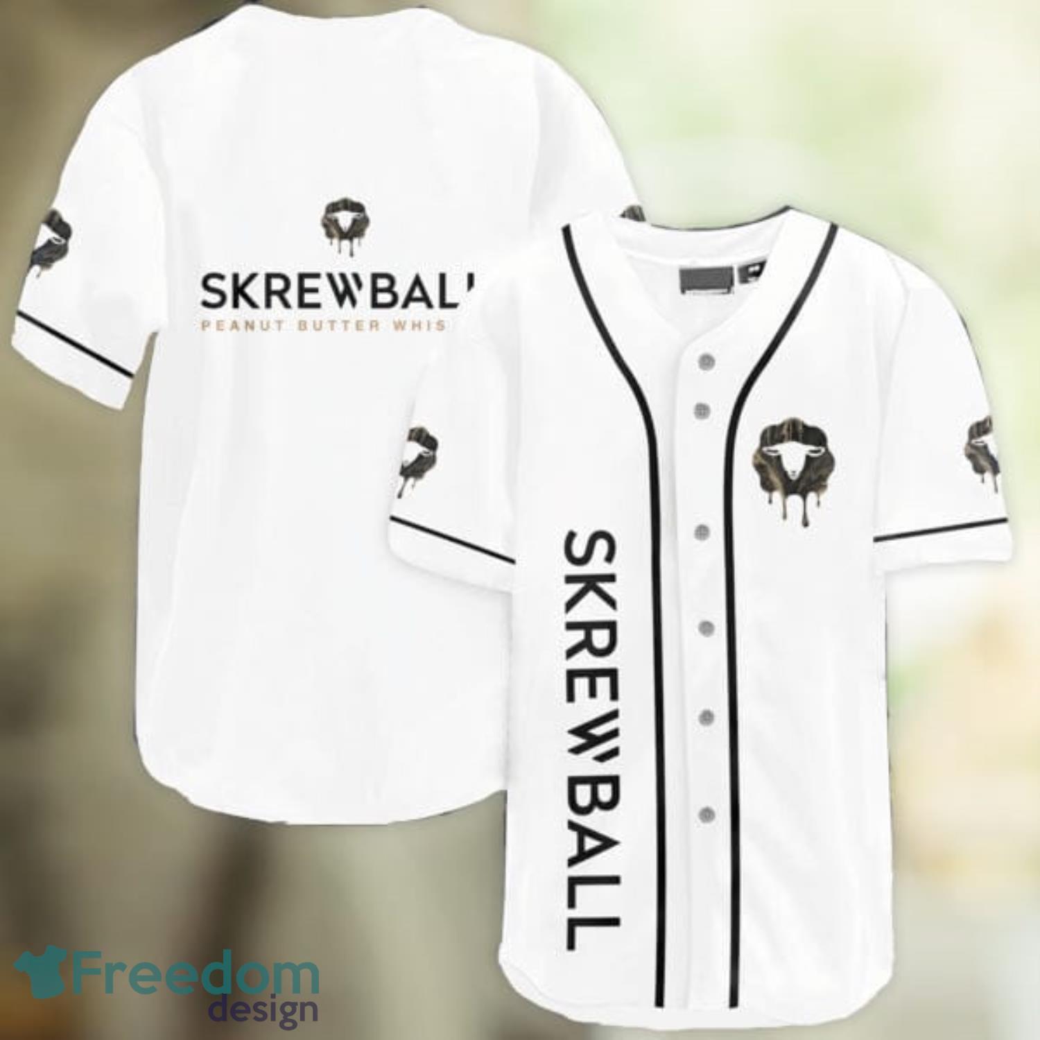 White Skrewball Whiskey Baseball Jersey Shirt Summer Gift Product Photo 1